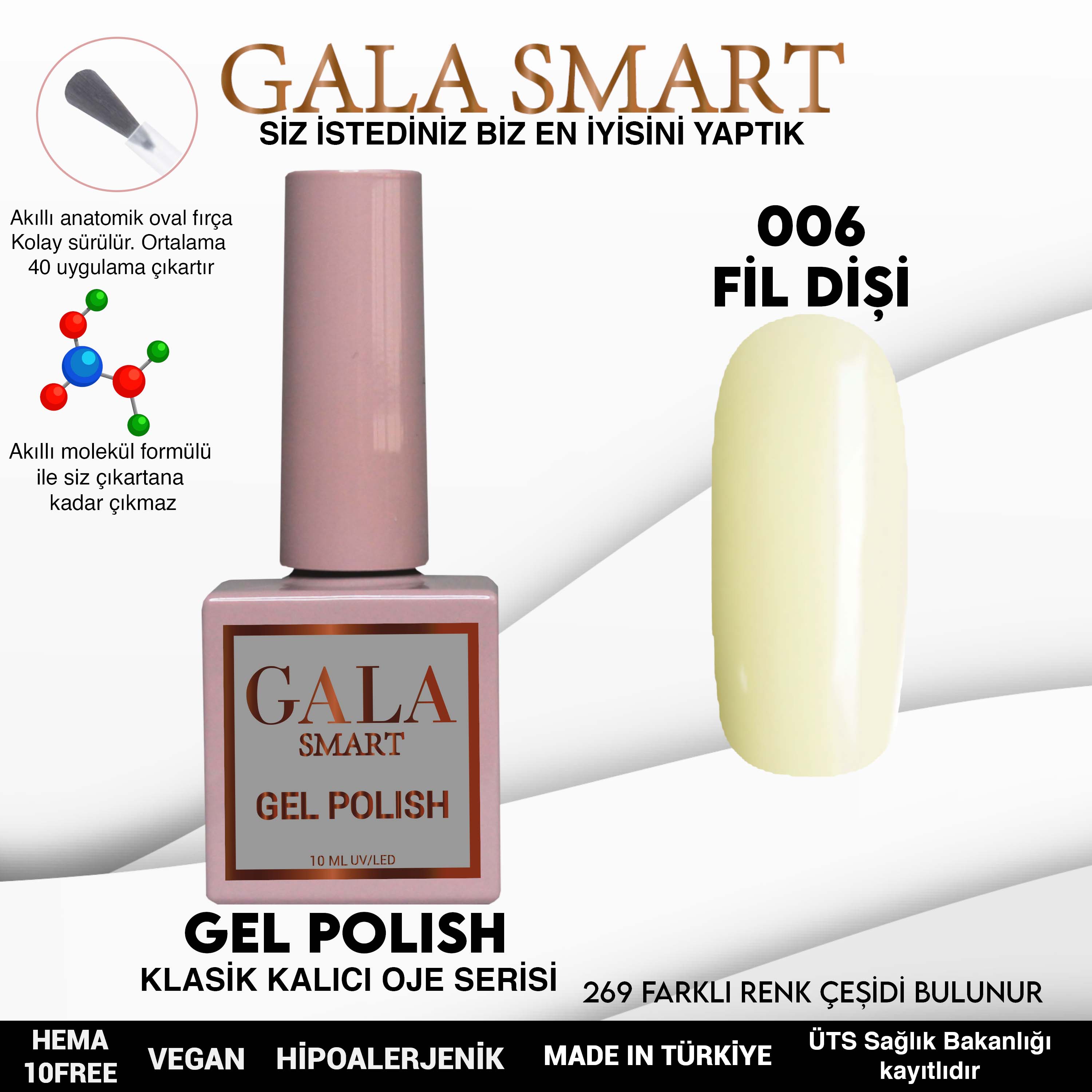 Gala Smart Kalıcı Oje Classic No:006