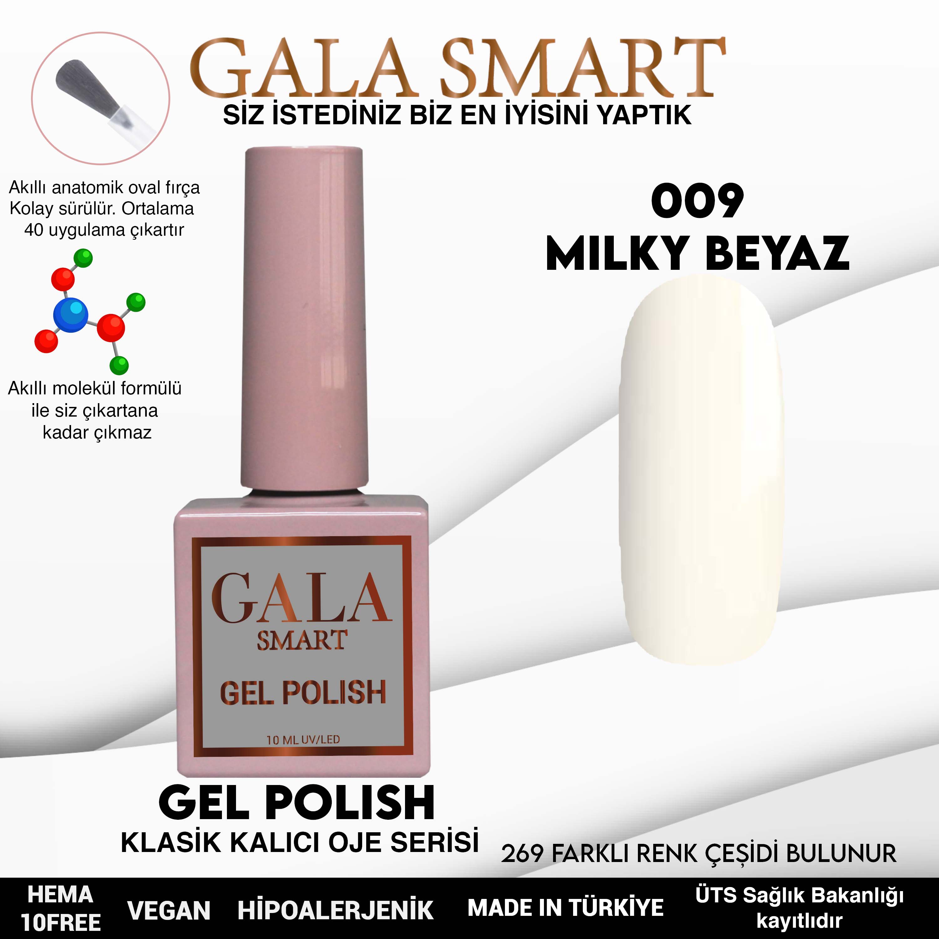 Gala Smart Kalıcı Oje Classic No:009