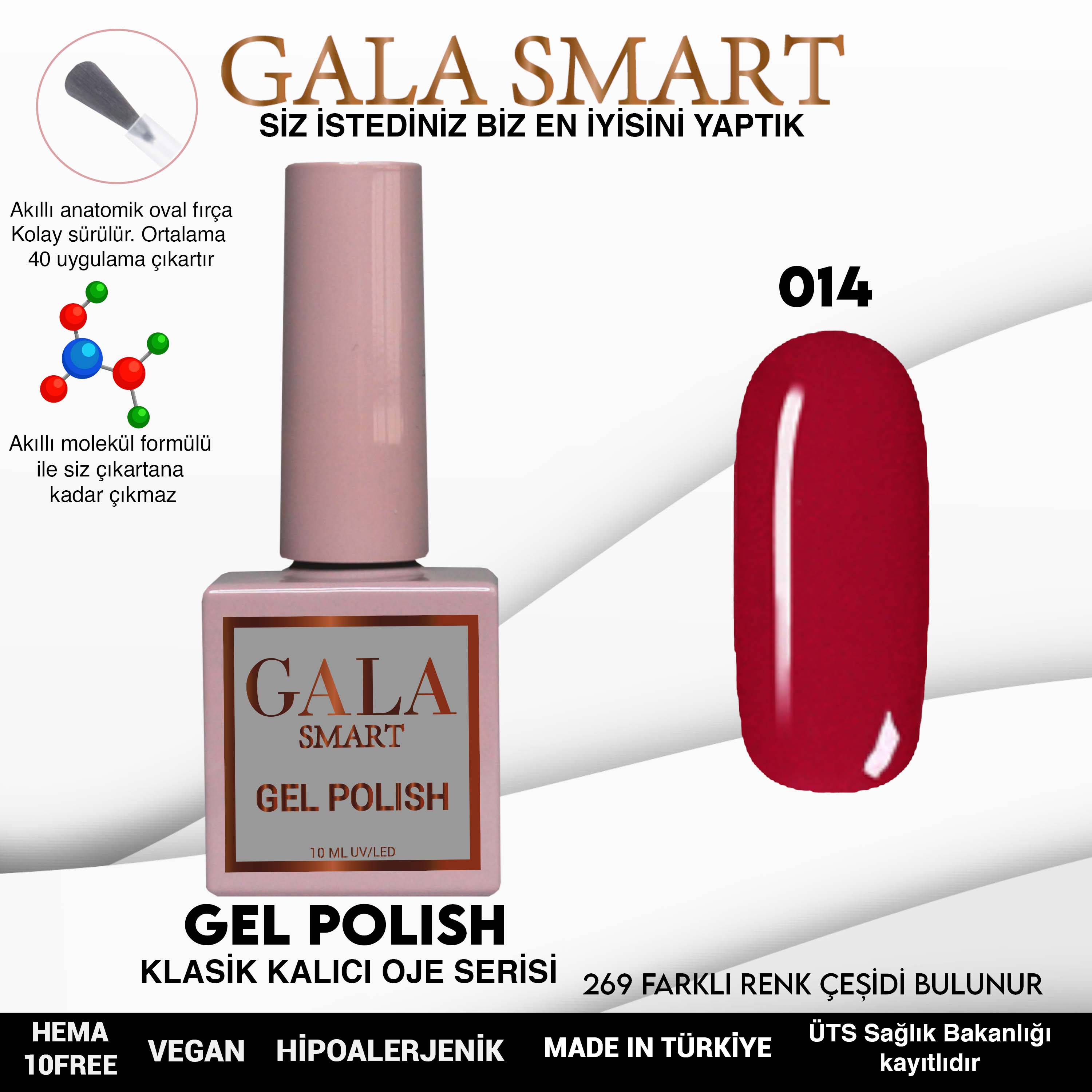 Gala Smart Kalıcı Oje Classic No:014