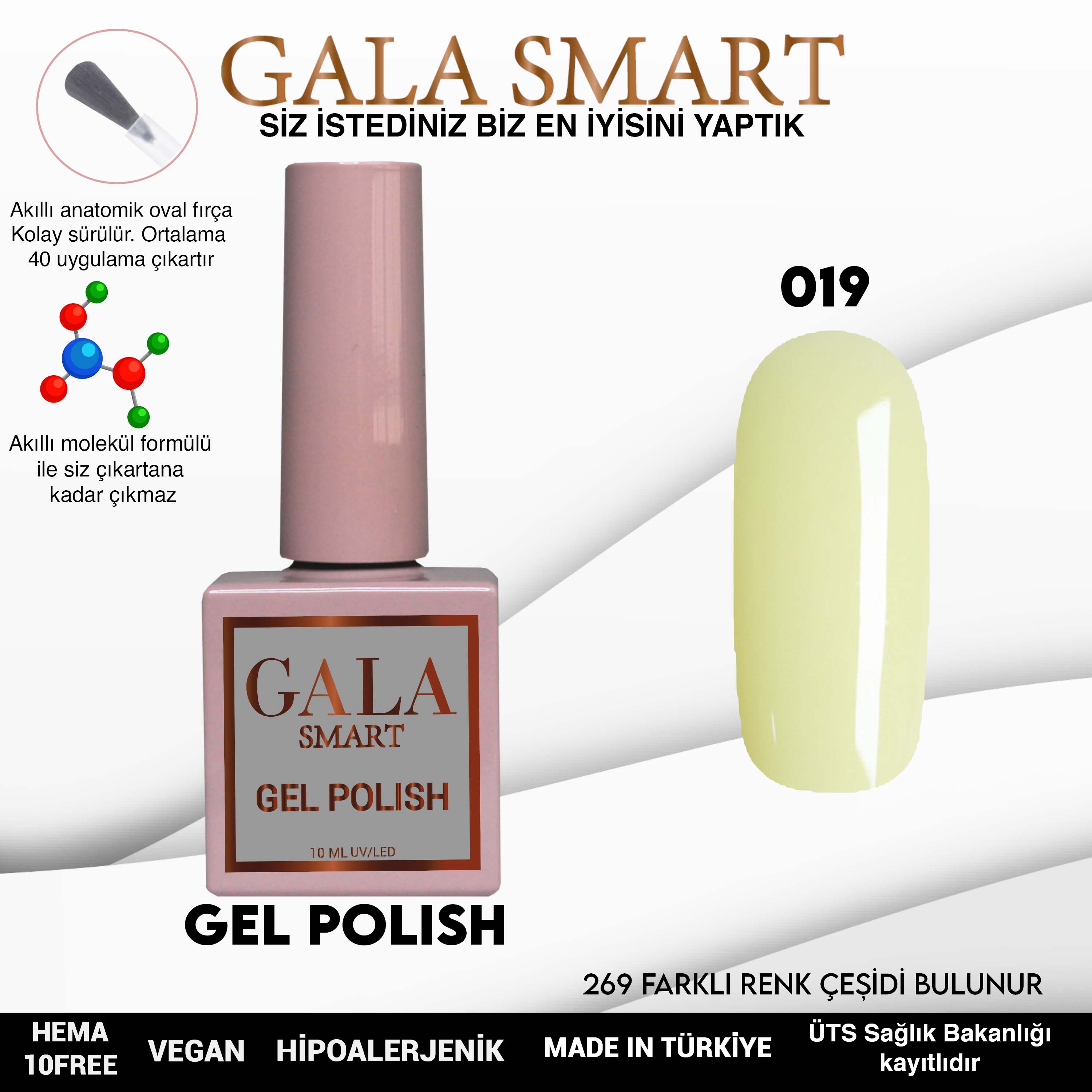 Gala Smart Kalıcı Oje Classic No:019