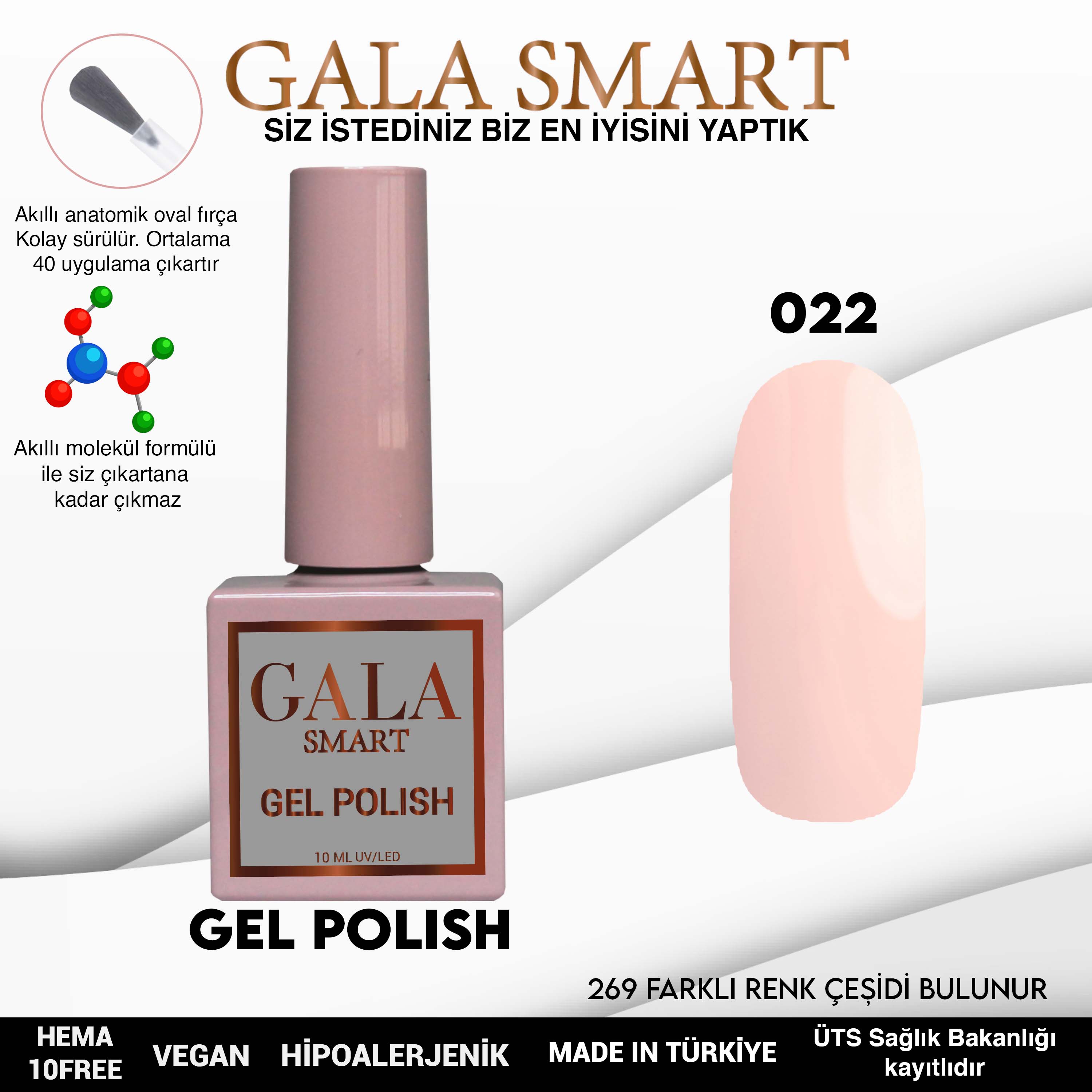 Gala Smart Kalıcı Oje Classic No:022