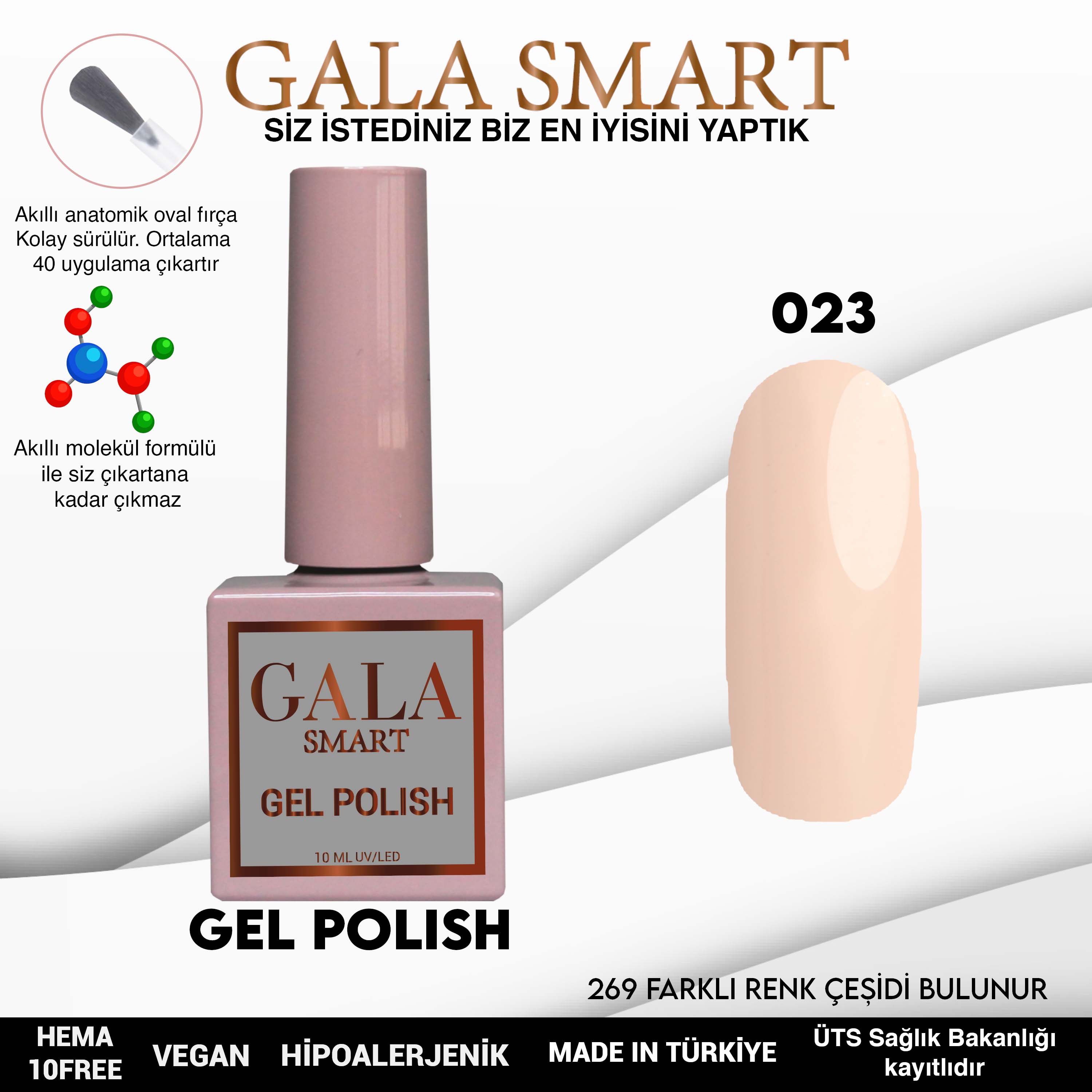 Gala Smart Kalıcı Oje Classic No:023