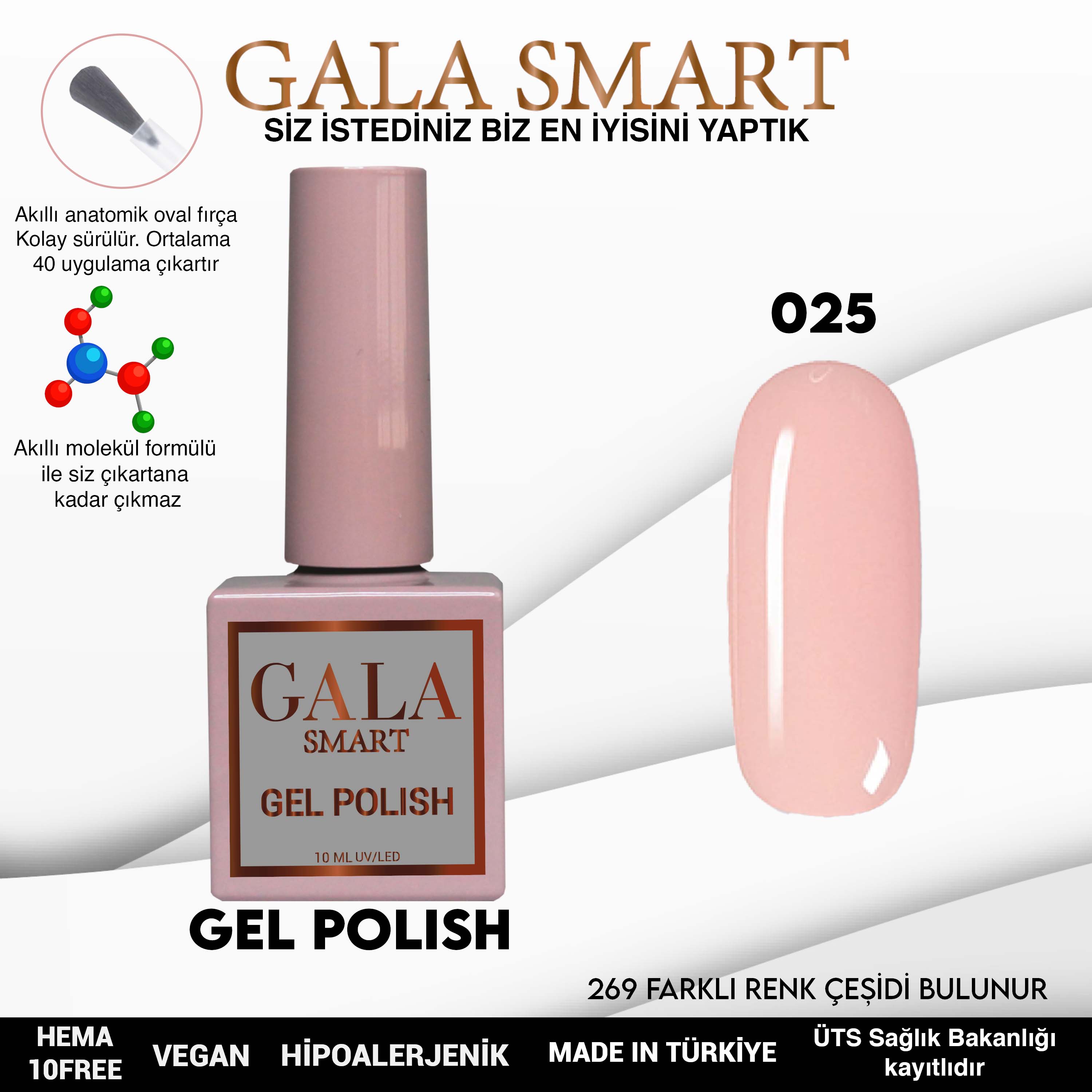 Gala Smart Kalıcı Oje Classic No:025