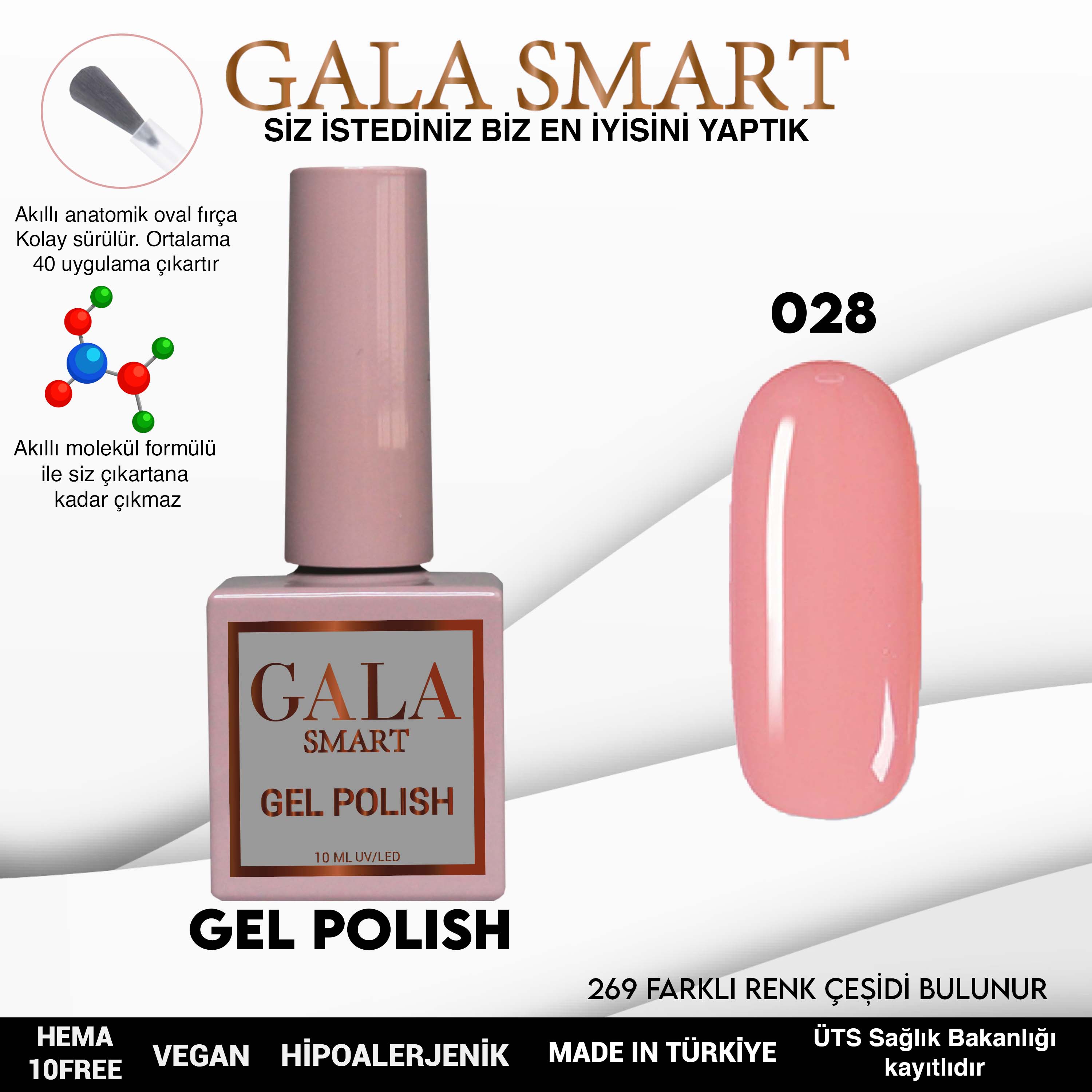 Gala Smart Kalıcı Oje Classic No:028