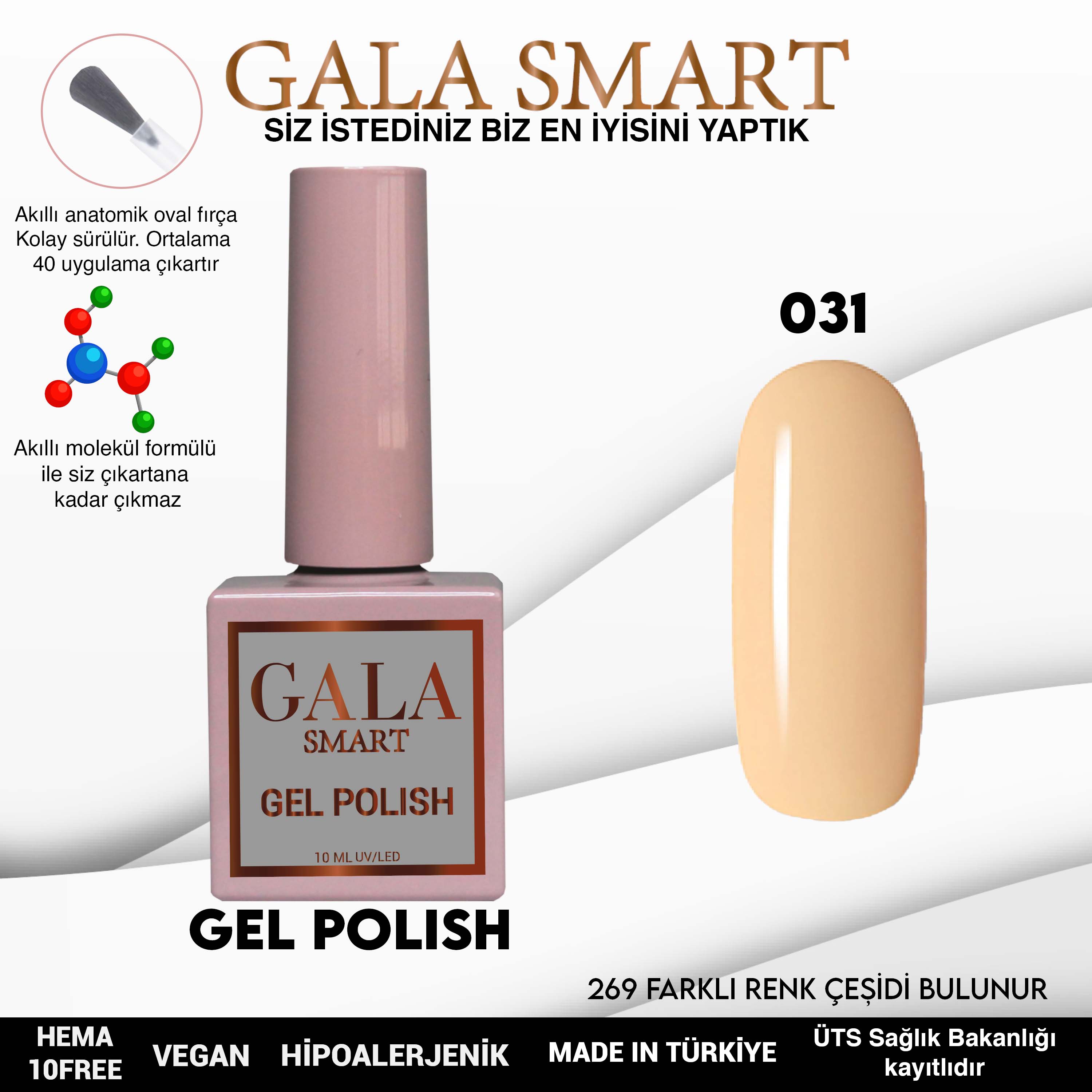 Gala Smart Kalıcı Oje Classic No:031