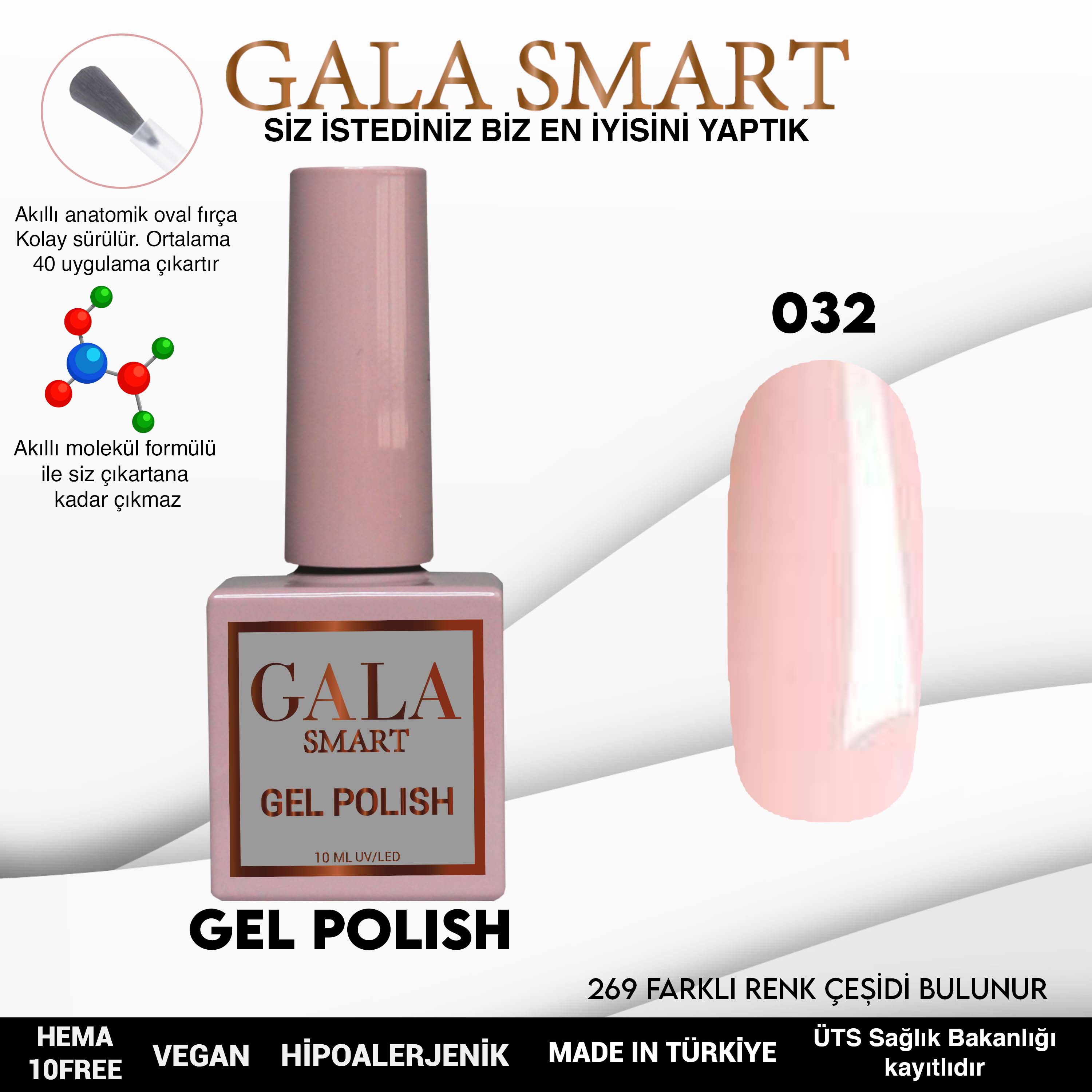 Gala Smart Kalıcı Oje Classic No:032