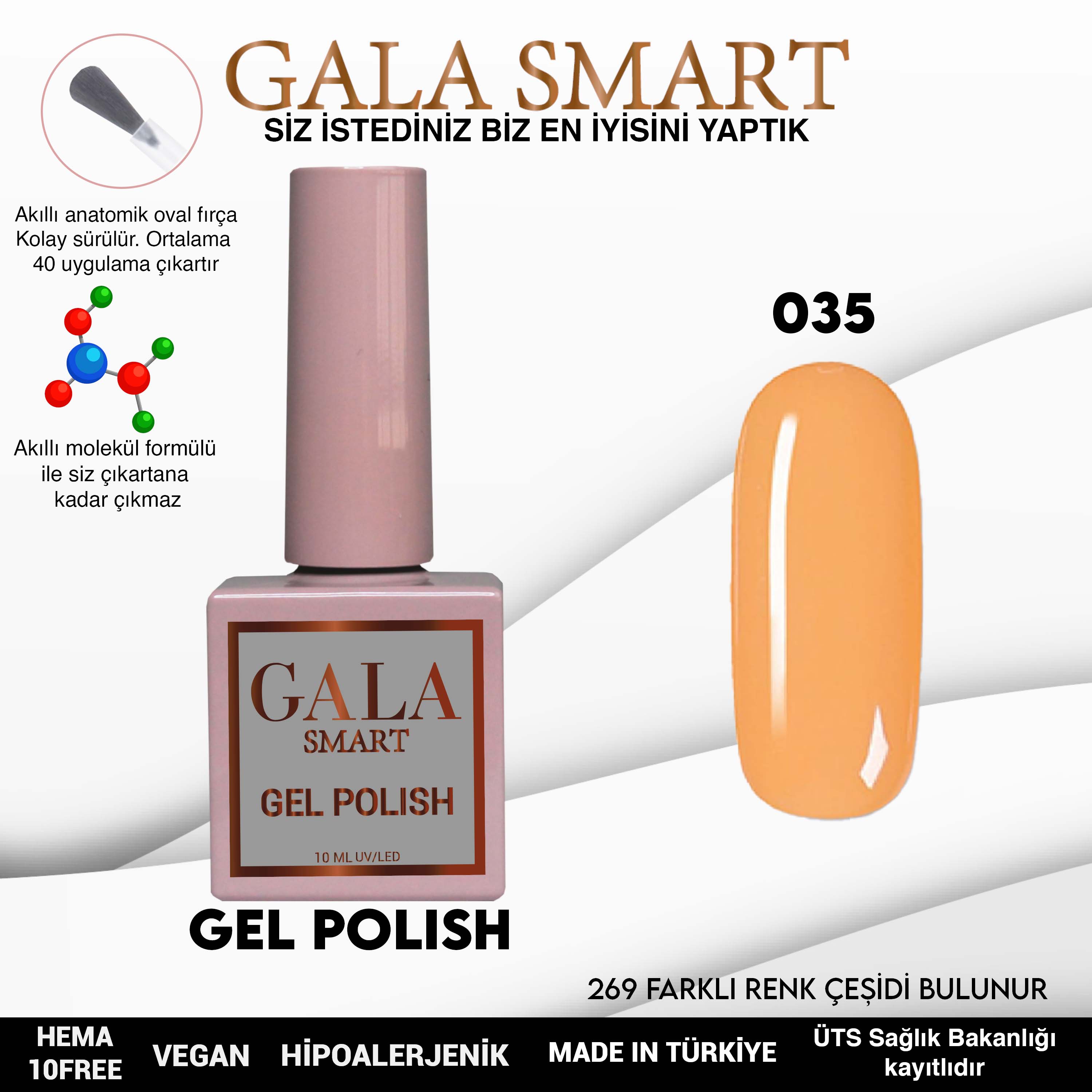 Gala Smart Kalıcı Oje Classic No:035