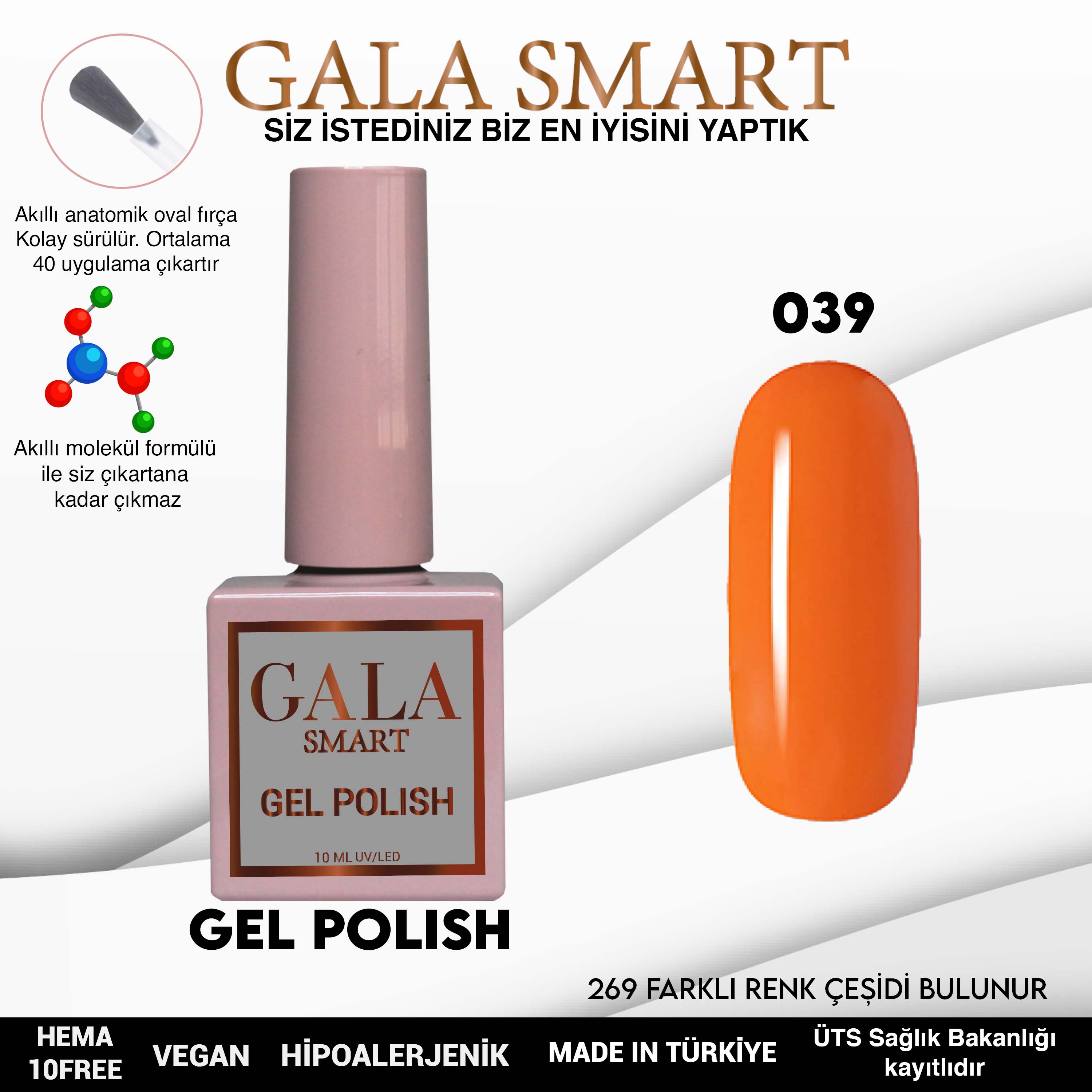 Gala Smart Kalıcı Oje Classic No:039