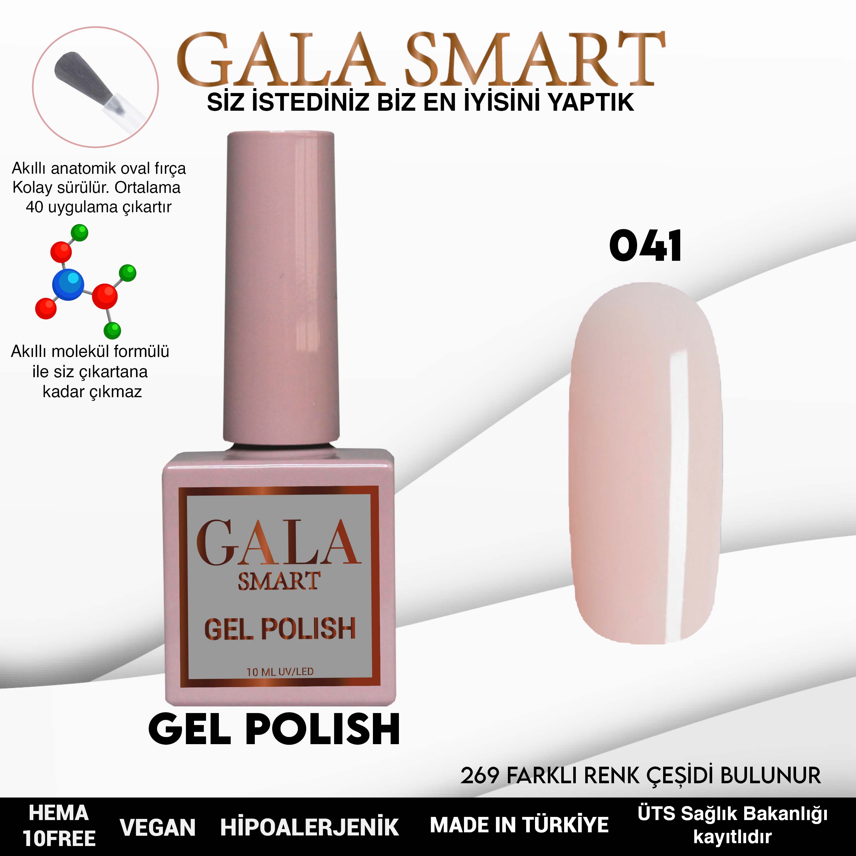 Gala Smart Kalıcı Oje Classic No:041