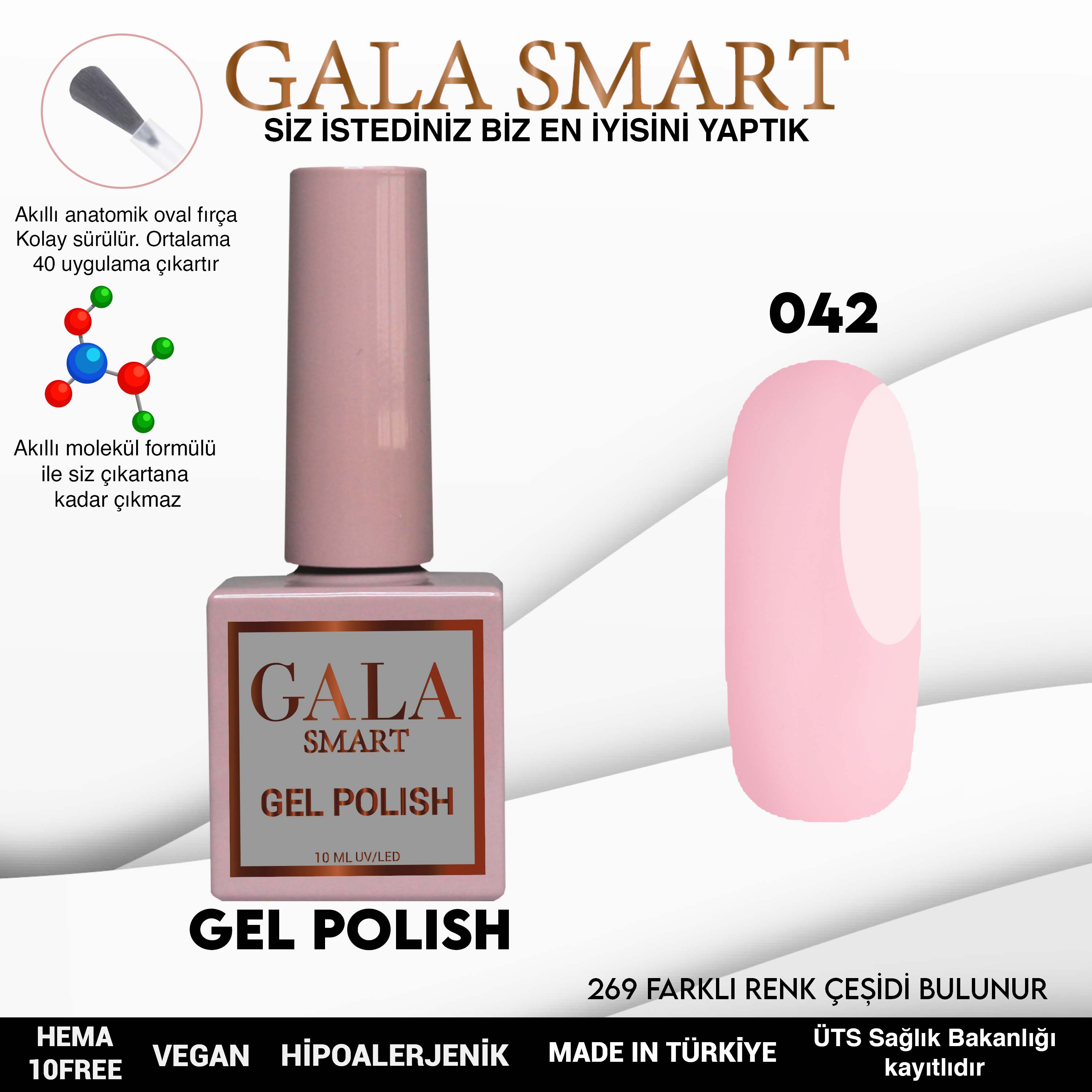 Gala Smart Kalıcı Oje Classic No:042