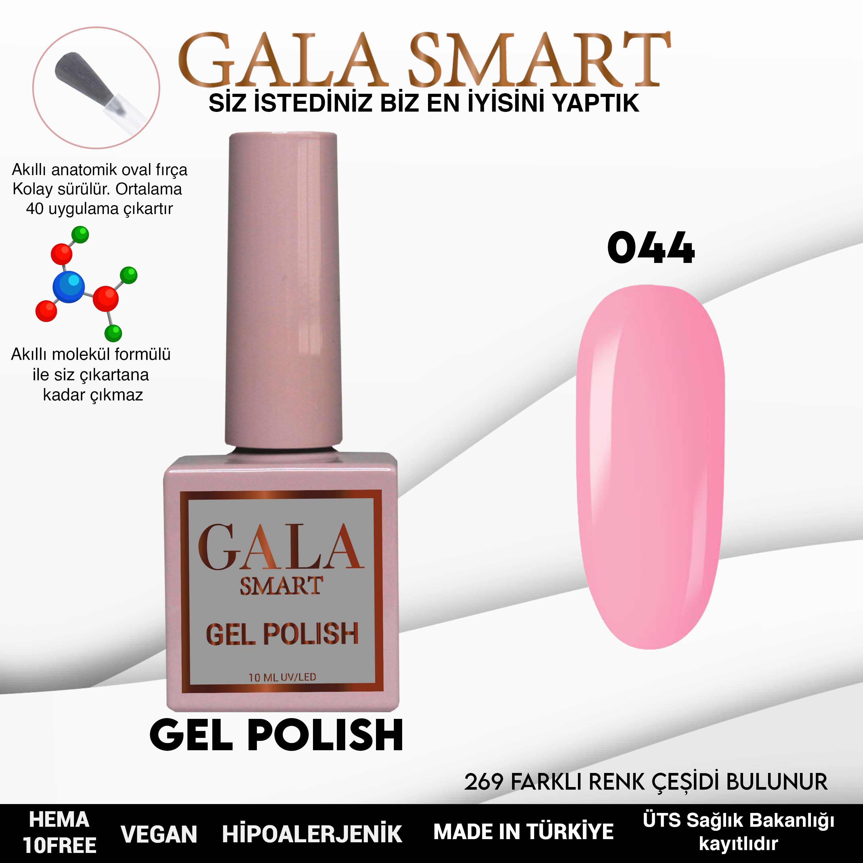 Gala Smart Kalıcı Oje Classic No:044