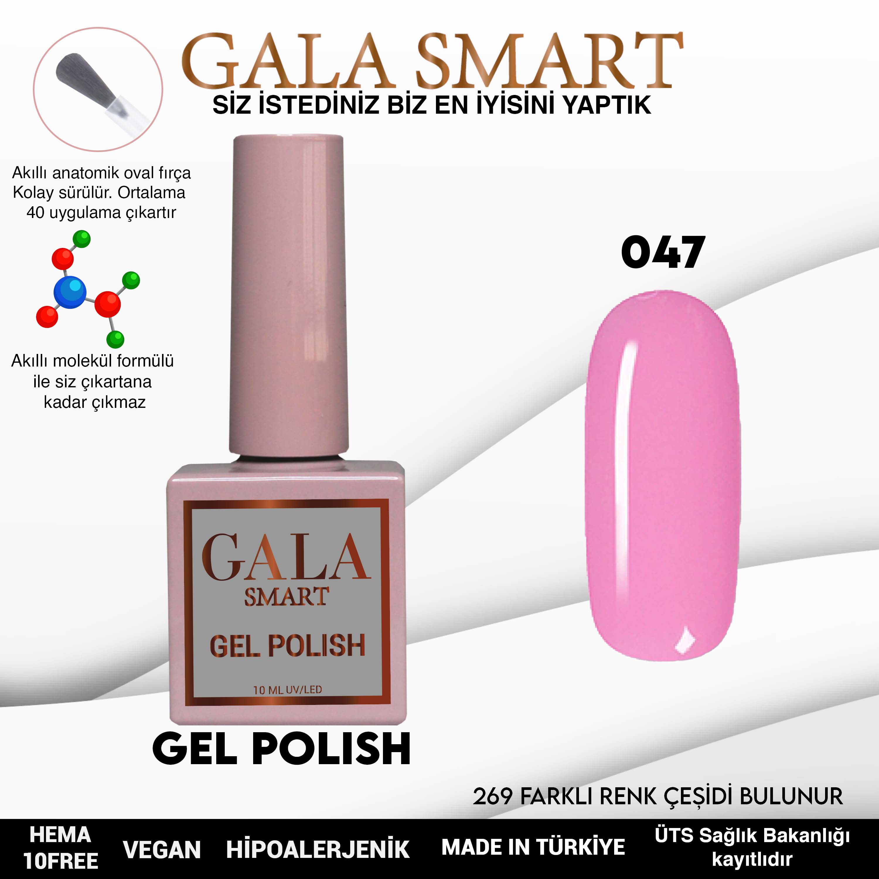 Gala Smart Kalıcı Oje Classic No:047