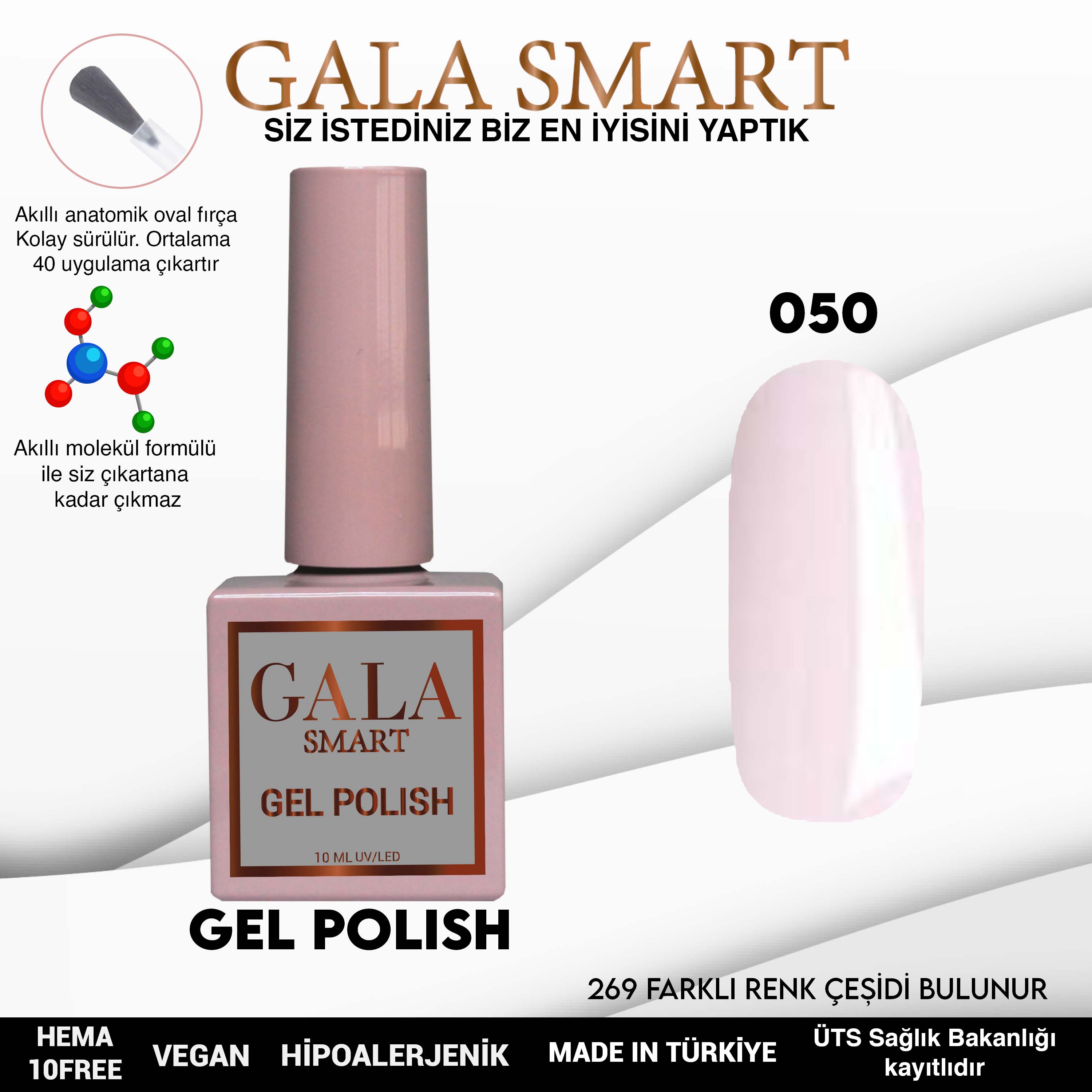 Gala Smart Kalıcı Oje Classic No:050