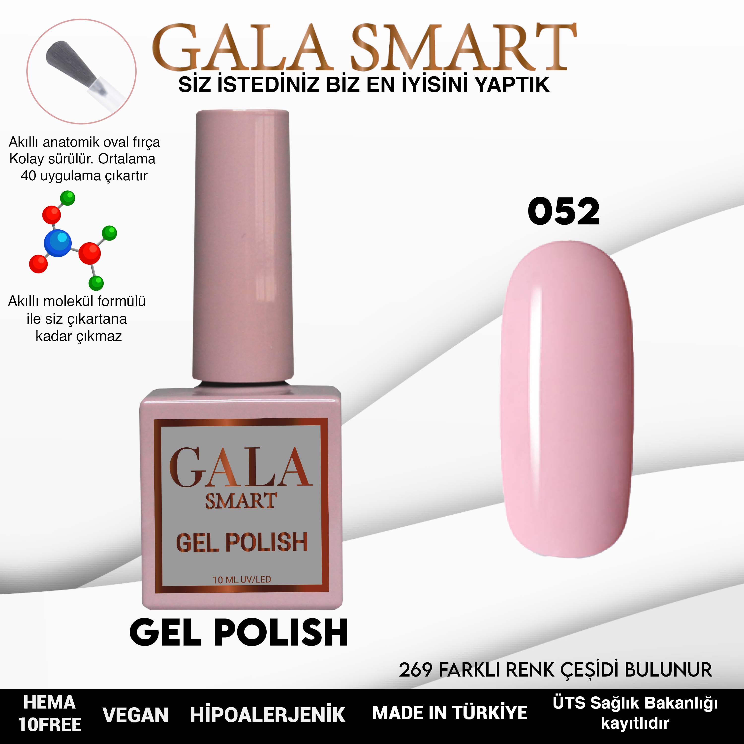 Gala Smart Kalıcı Oje Classic No:052