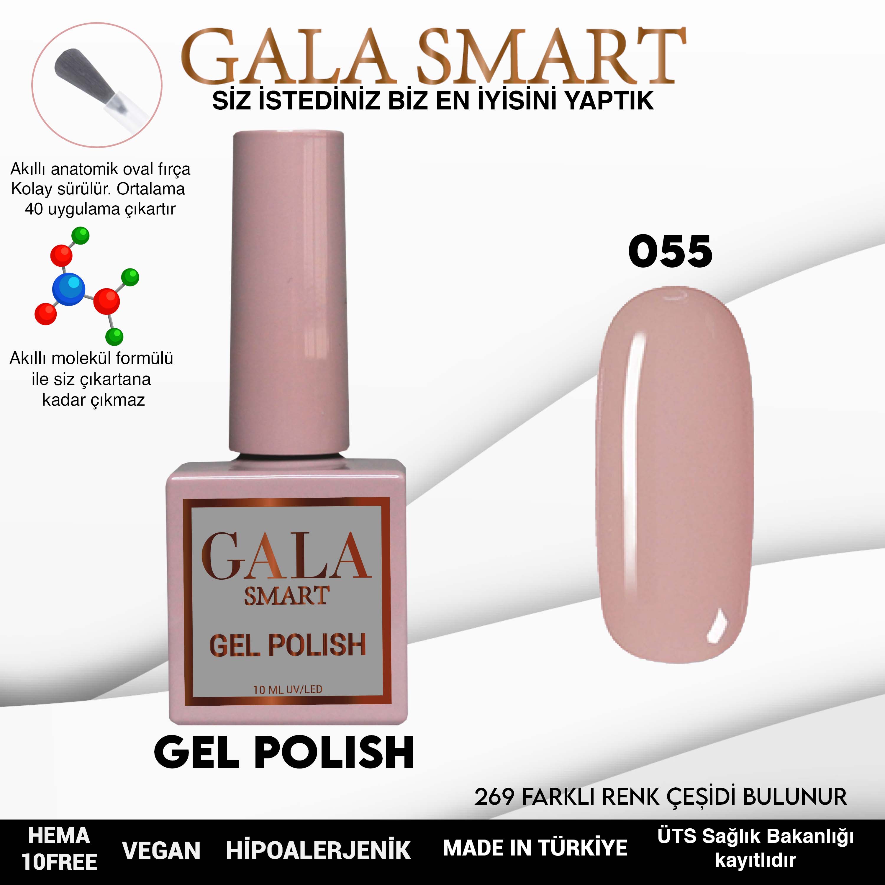 Gala Smart Kalıcı Oje Classic No:055