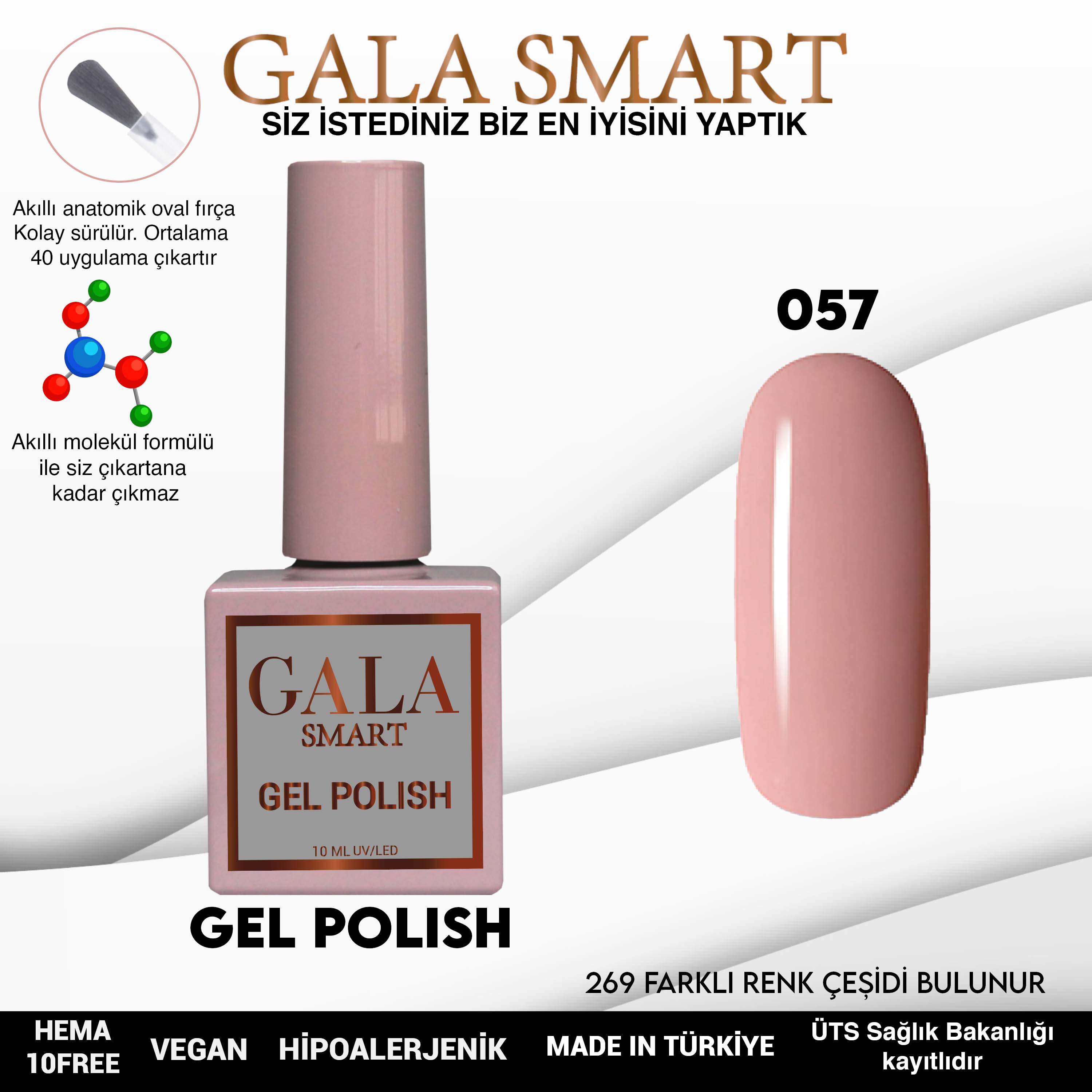 Gala Smart Kalıcı Oje Classic No:057