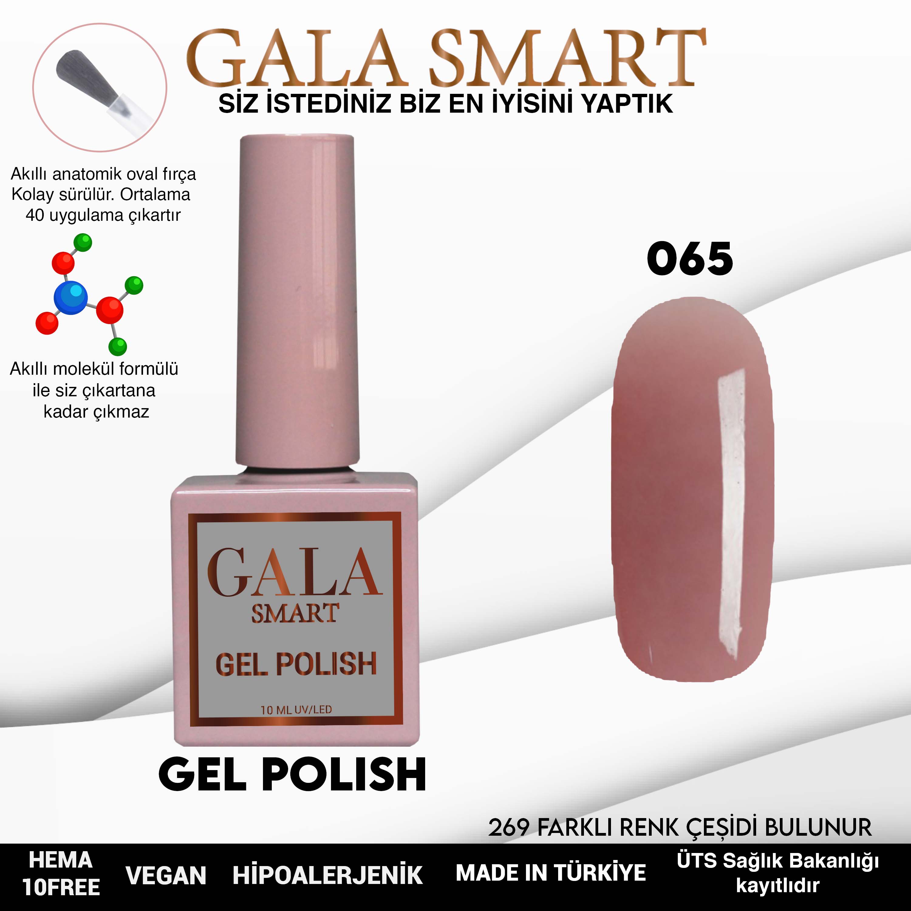 Gala Smart Kalıcı Oje Classic No:065