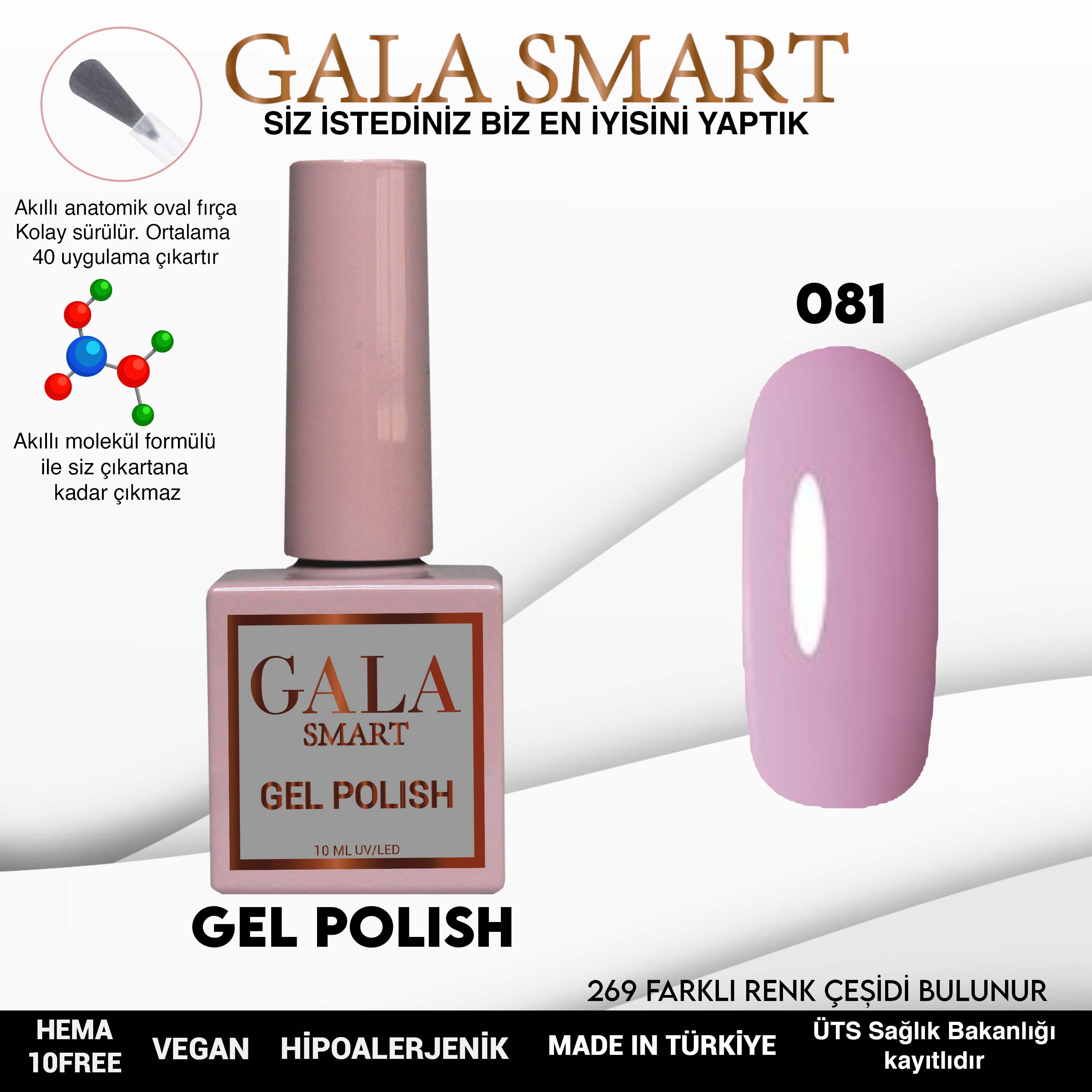 Gala Smart Kalıcı Oje Classic No:081