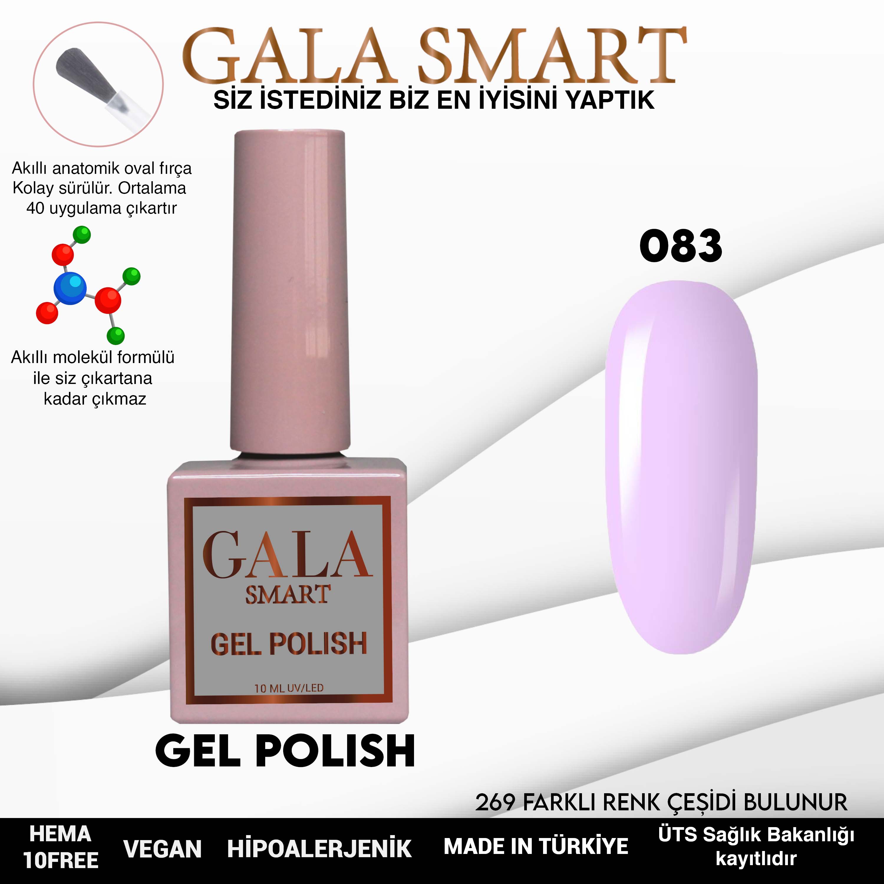 Gala Smart Kalıcı Oje Classic No:083