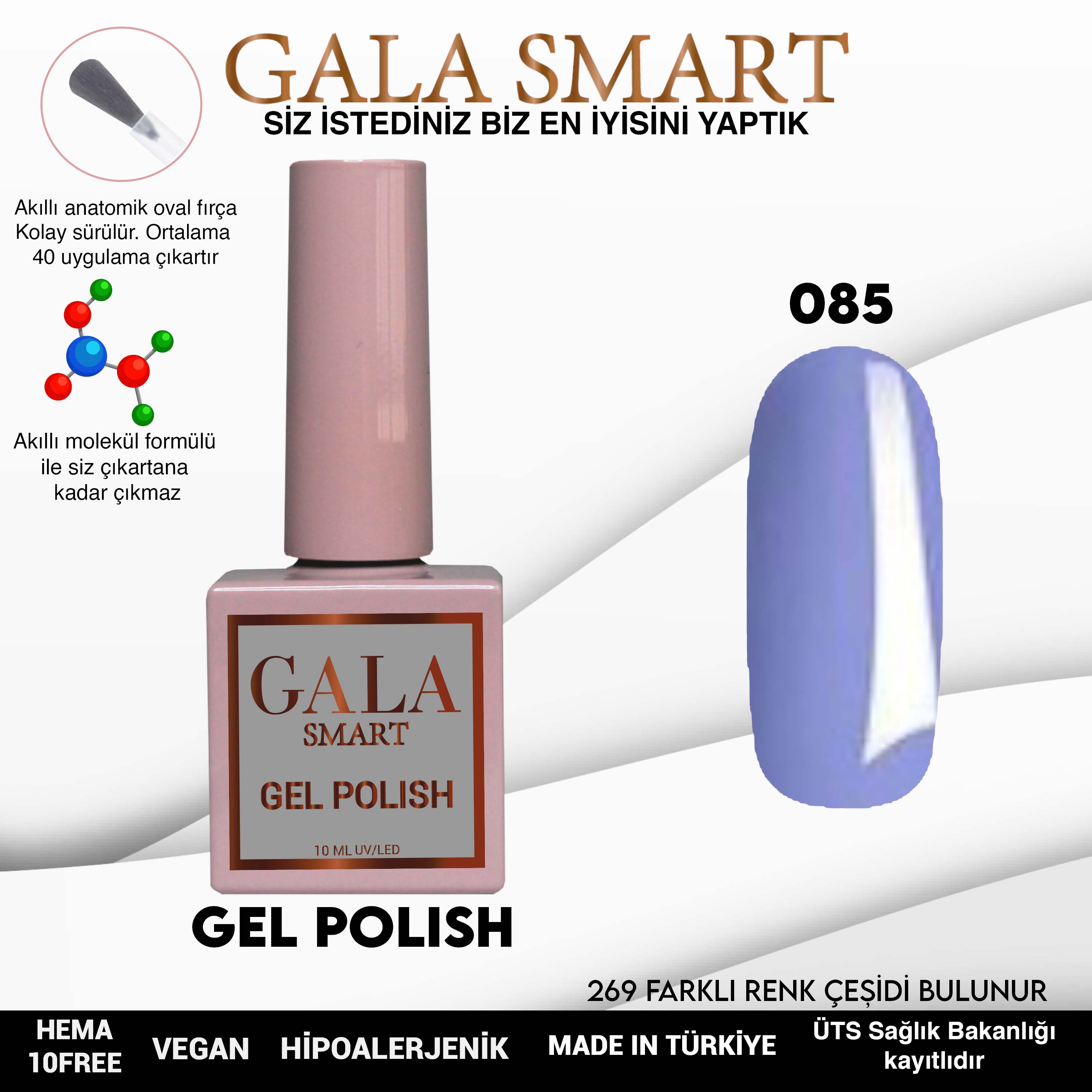 Gala Smart Kalıcı Oje Classic No:085