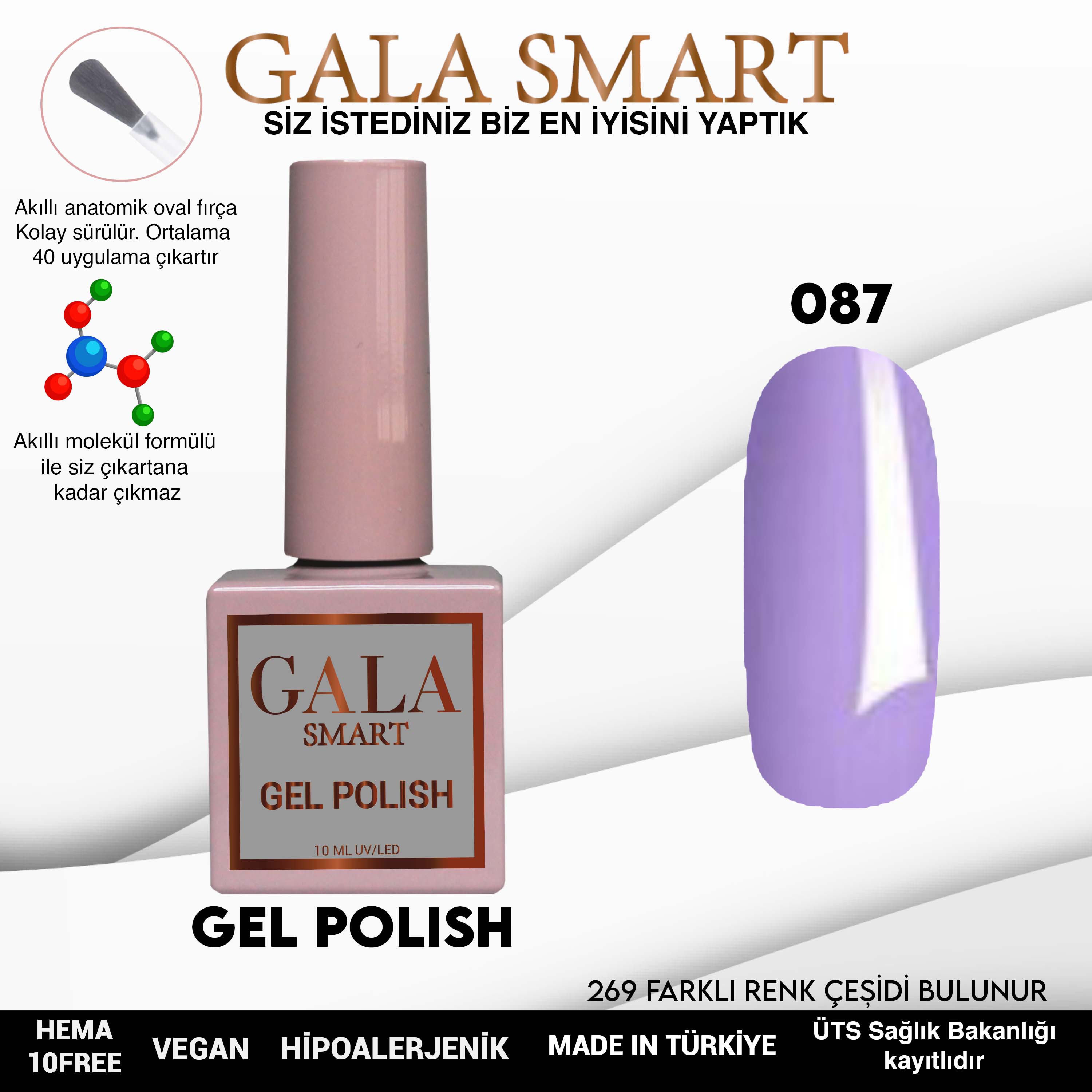 Gala Smart Kalıcı Oje Classic No:087