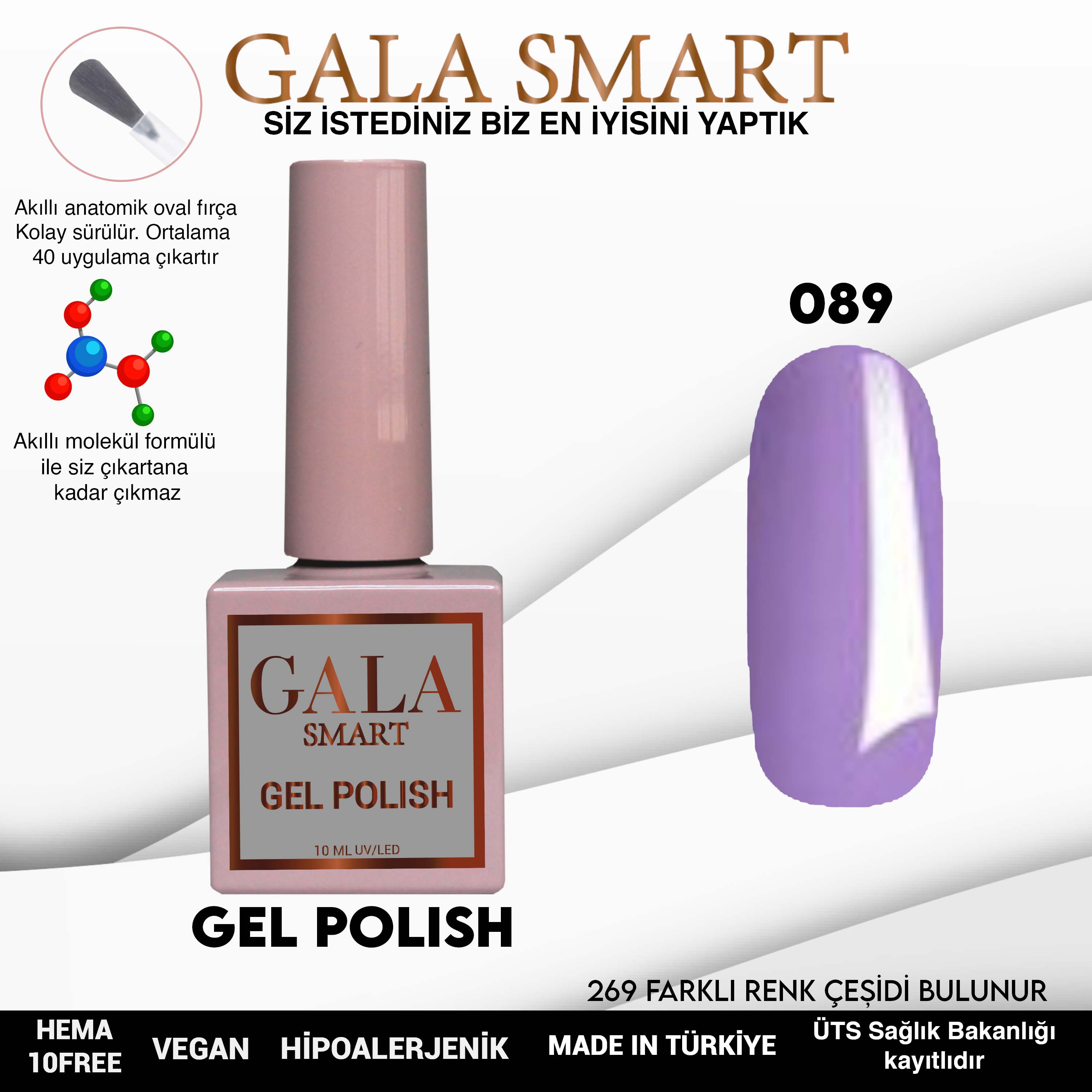 Gala Smart Kalıcı Oje Classic No:089