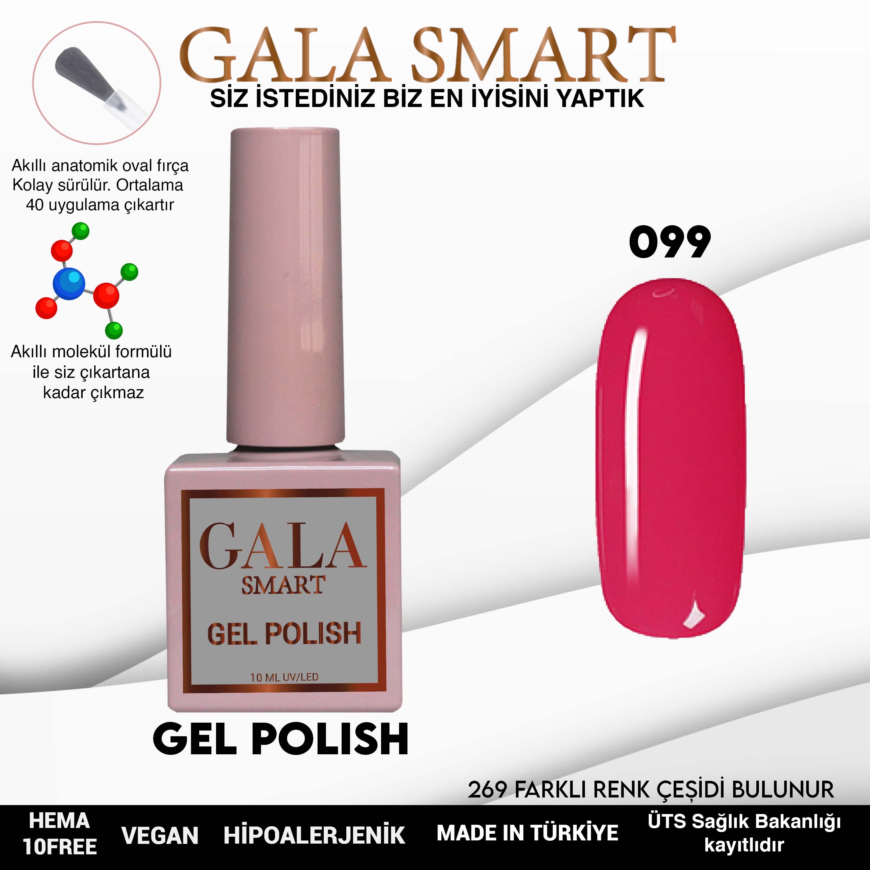 Gala Smart Kalıcı Oje Classic No:099