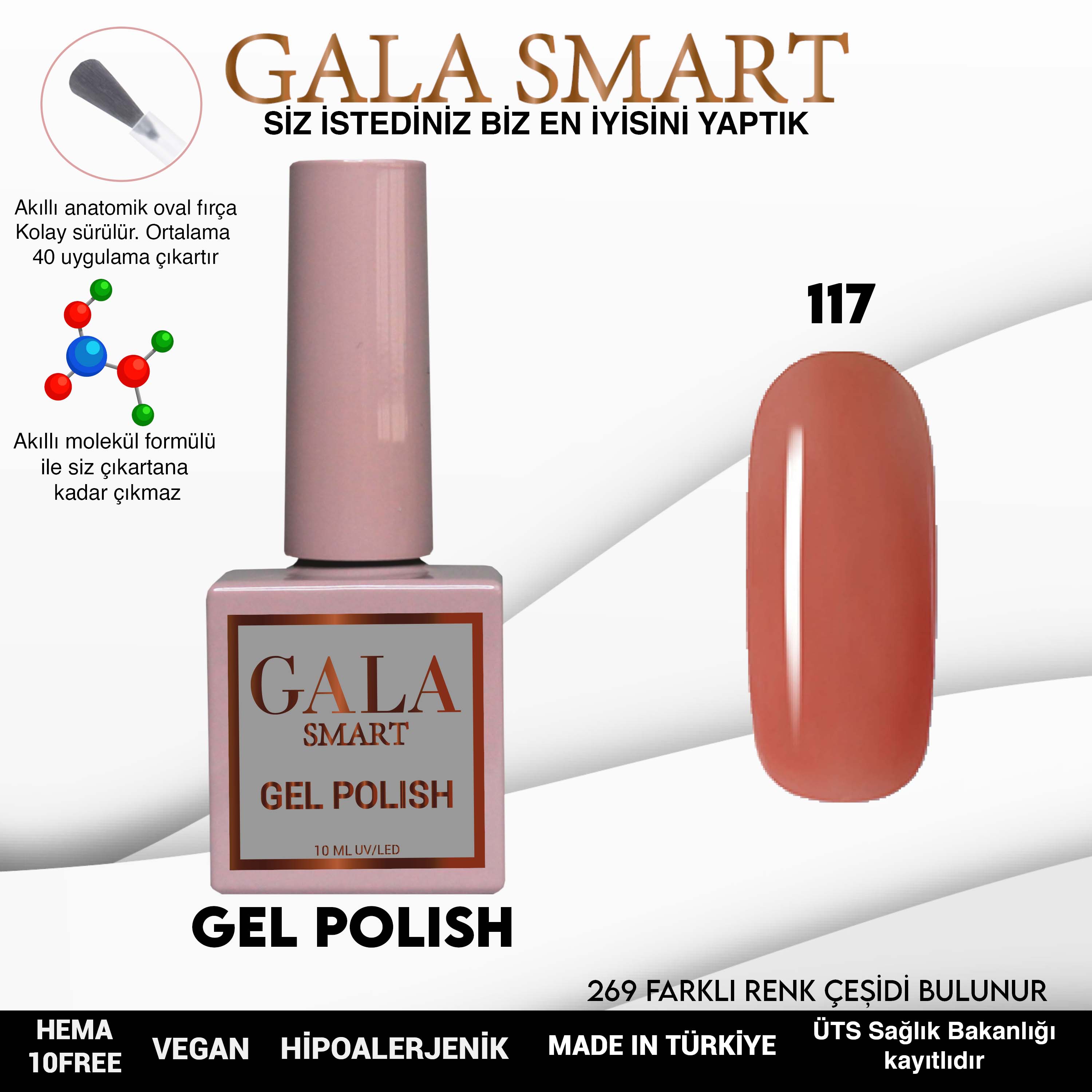 Gala Smart Kalıcı Oje Classic No:117