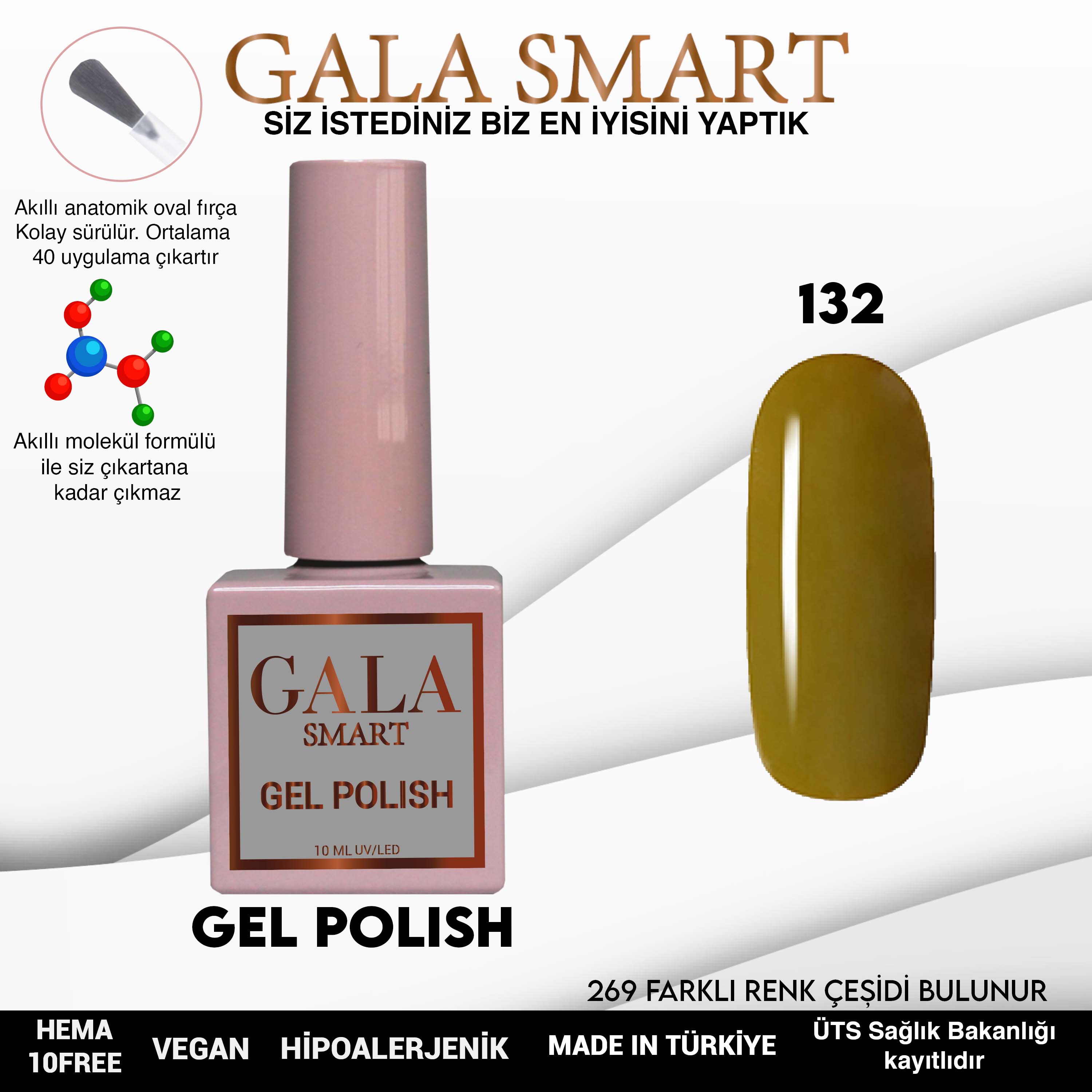 Gala Smart Kalıcı Oje Classic No:132