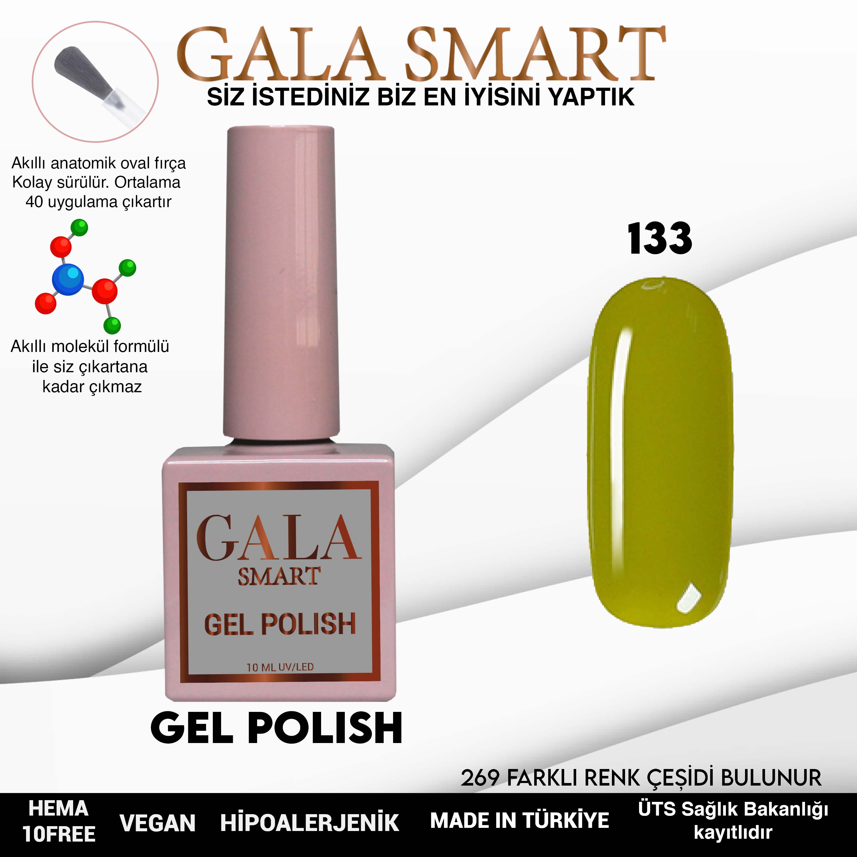 Gala Smart Kalıcı Oje Classic No:133