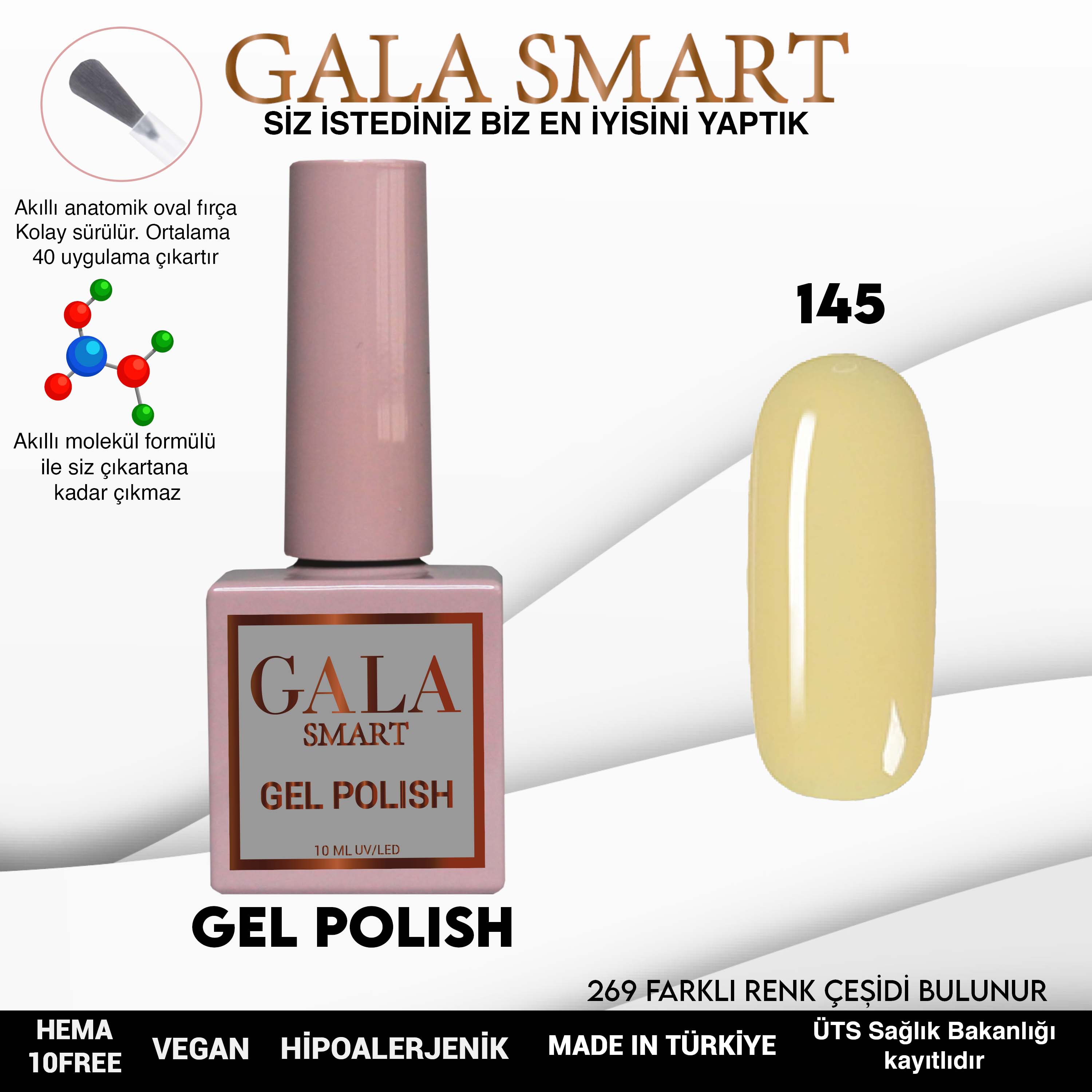 Gala Smart Kalıcı Oje Classic No:145