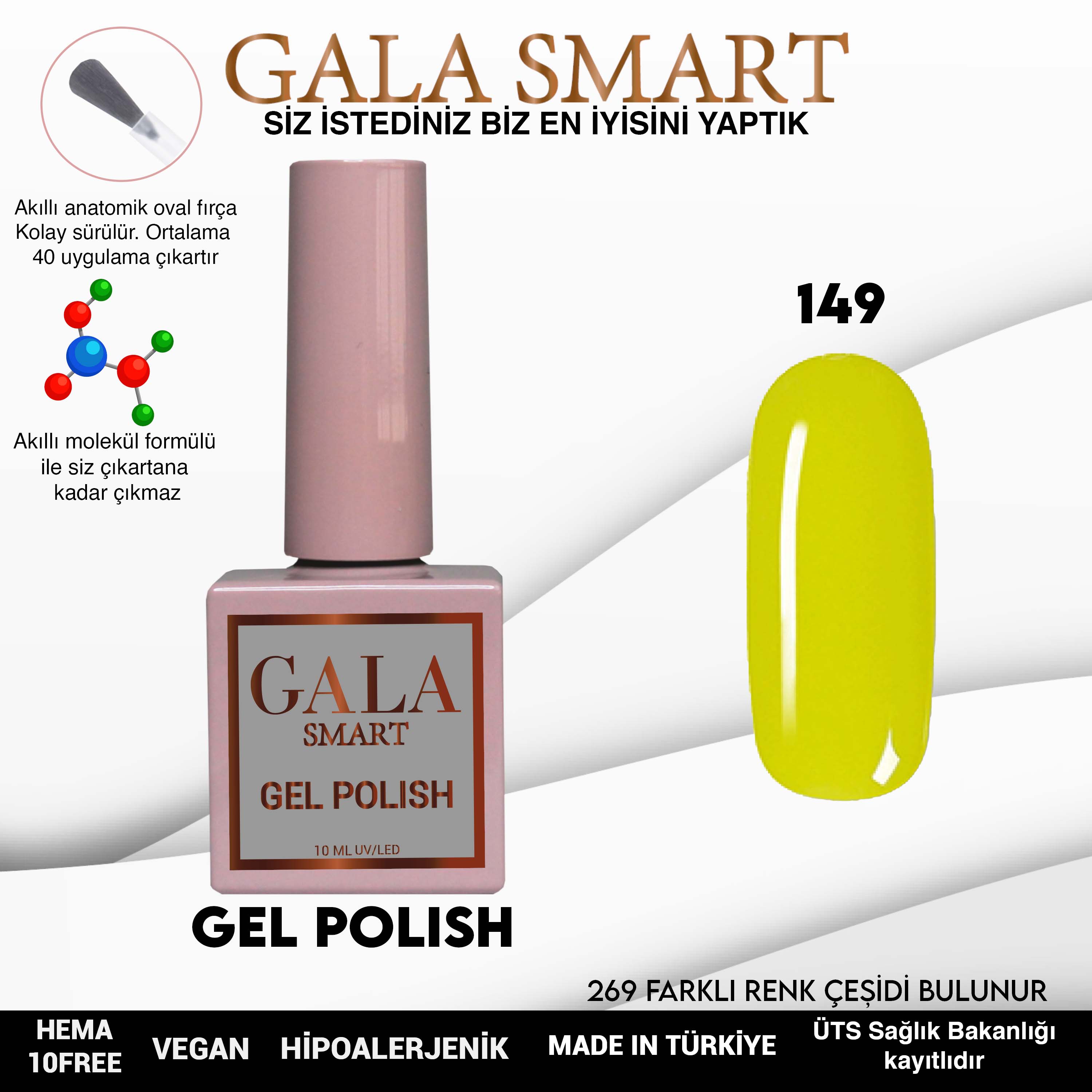 Gala Smart Kalıcı Oje Classic No:149