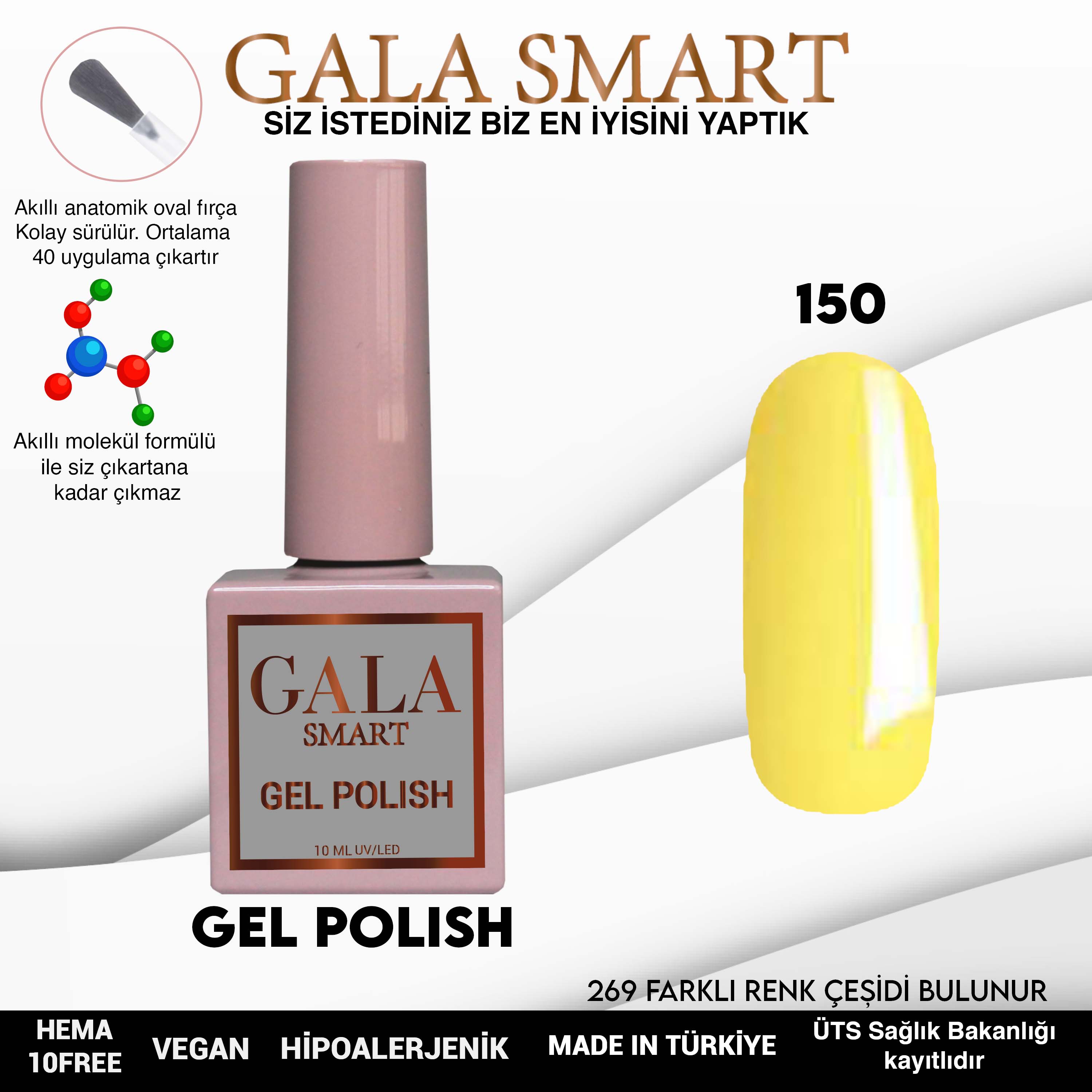 Gala Smart Kalıcı Oje Classic No:150