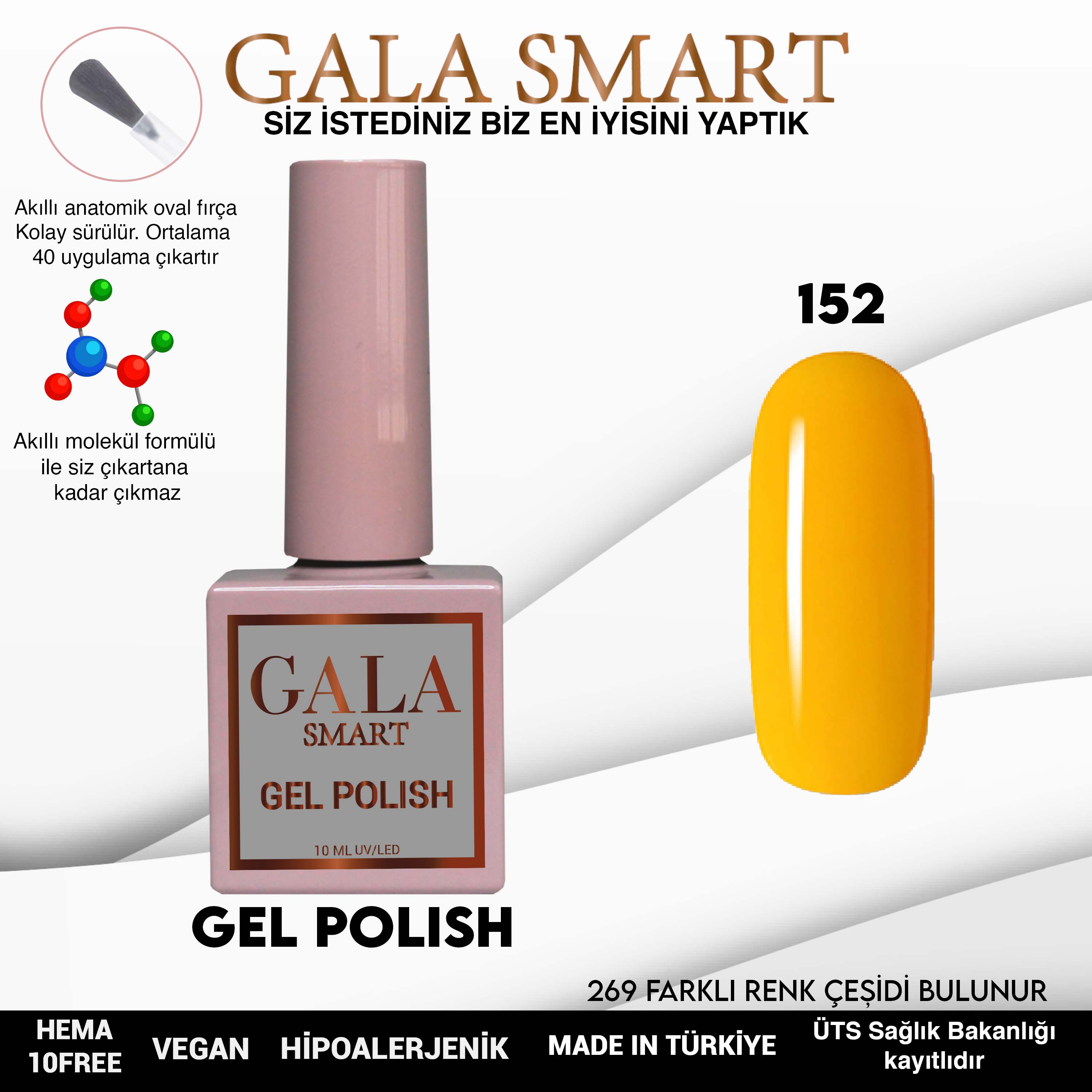 Gala Smart Kalıcı Oje Classic No:152