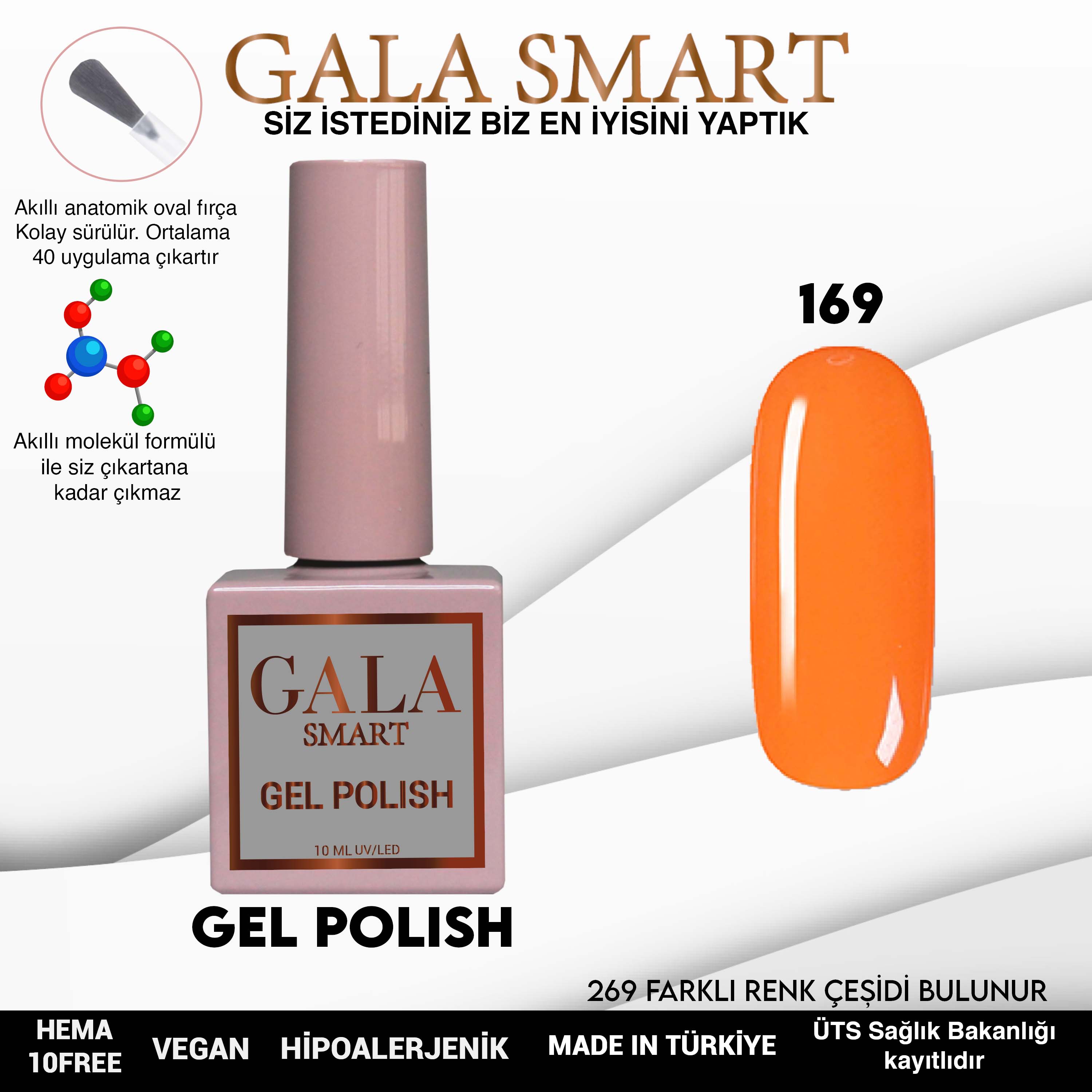 Gala Smart Kalıcı Oje Classic No:169