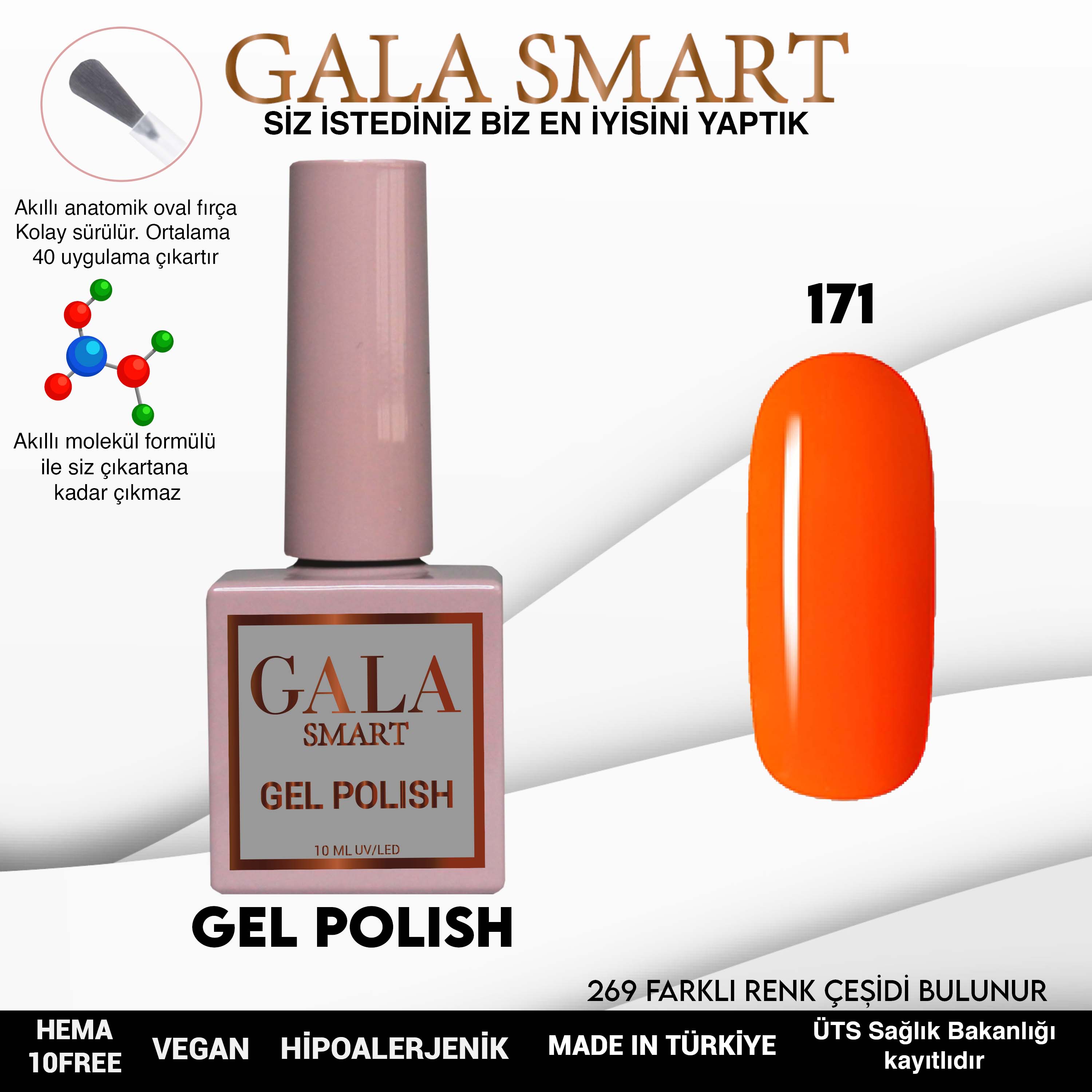 Gala Smart Kalıcı Oje Classic No:171