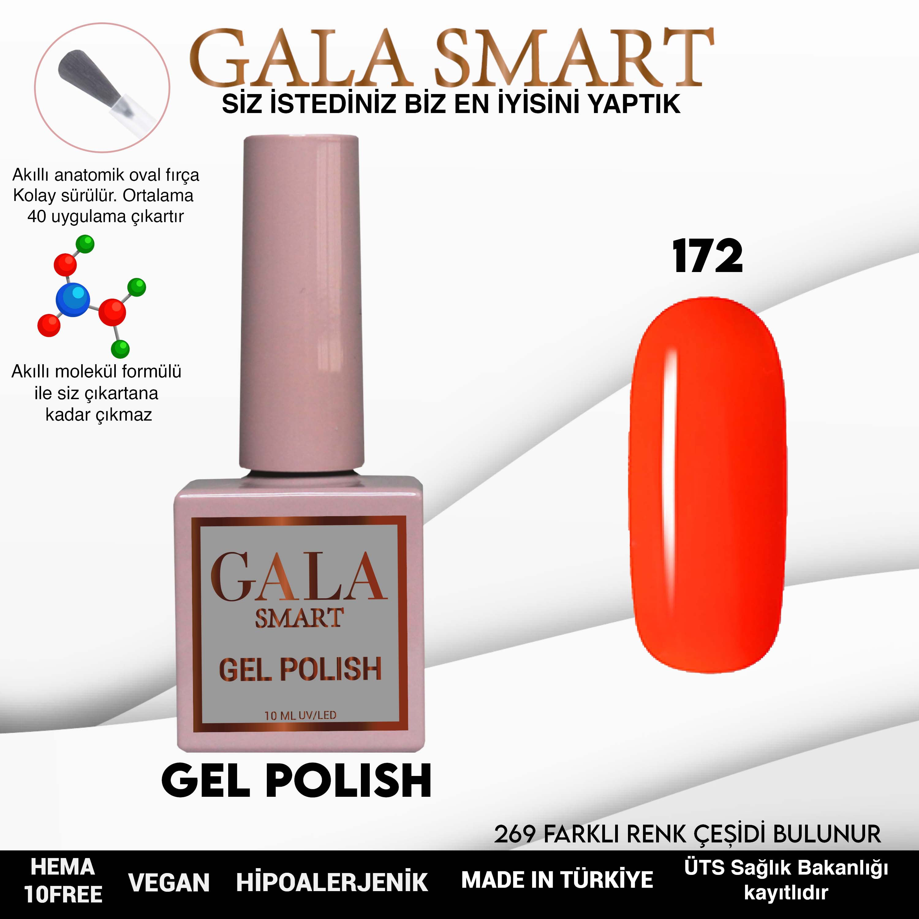 Gala Smart Kalıcı Oje Classic No:172