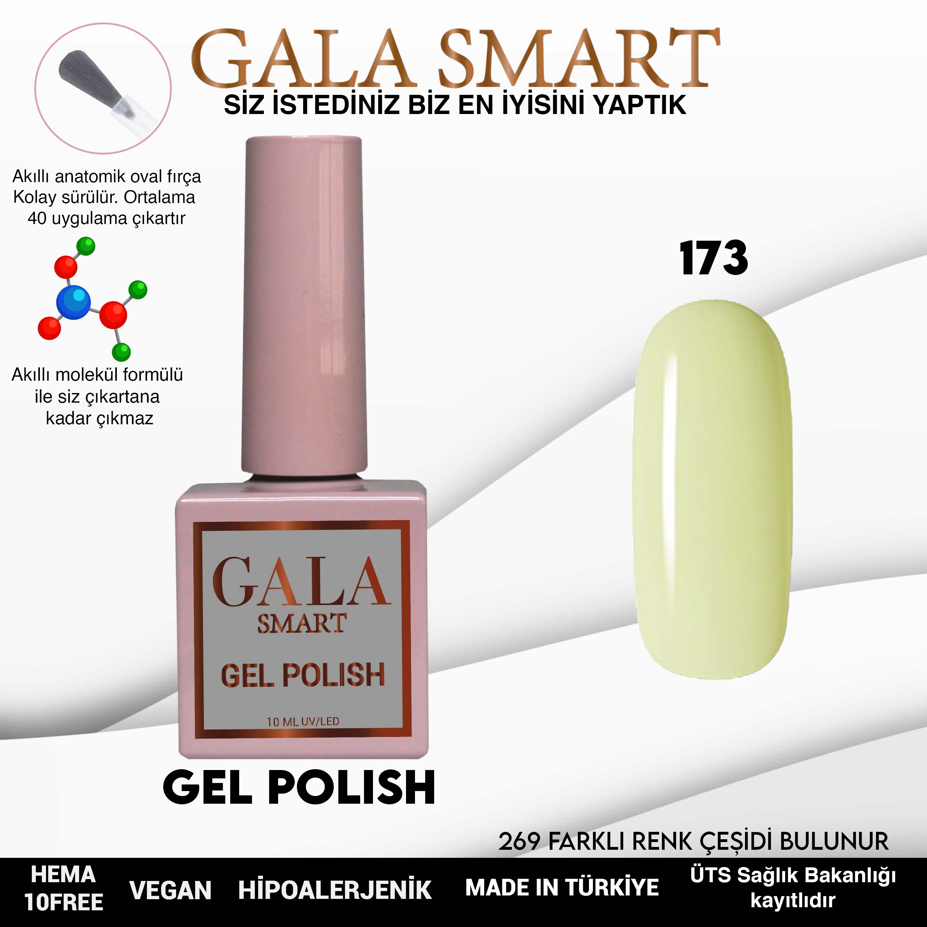 Gala Smart Kalıcı Oje Classic No:173