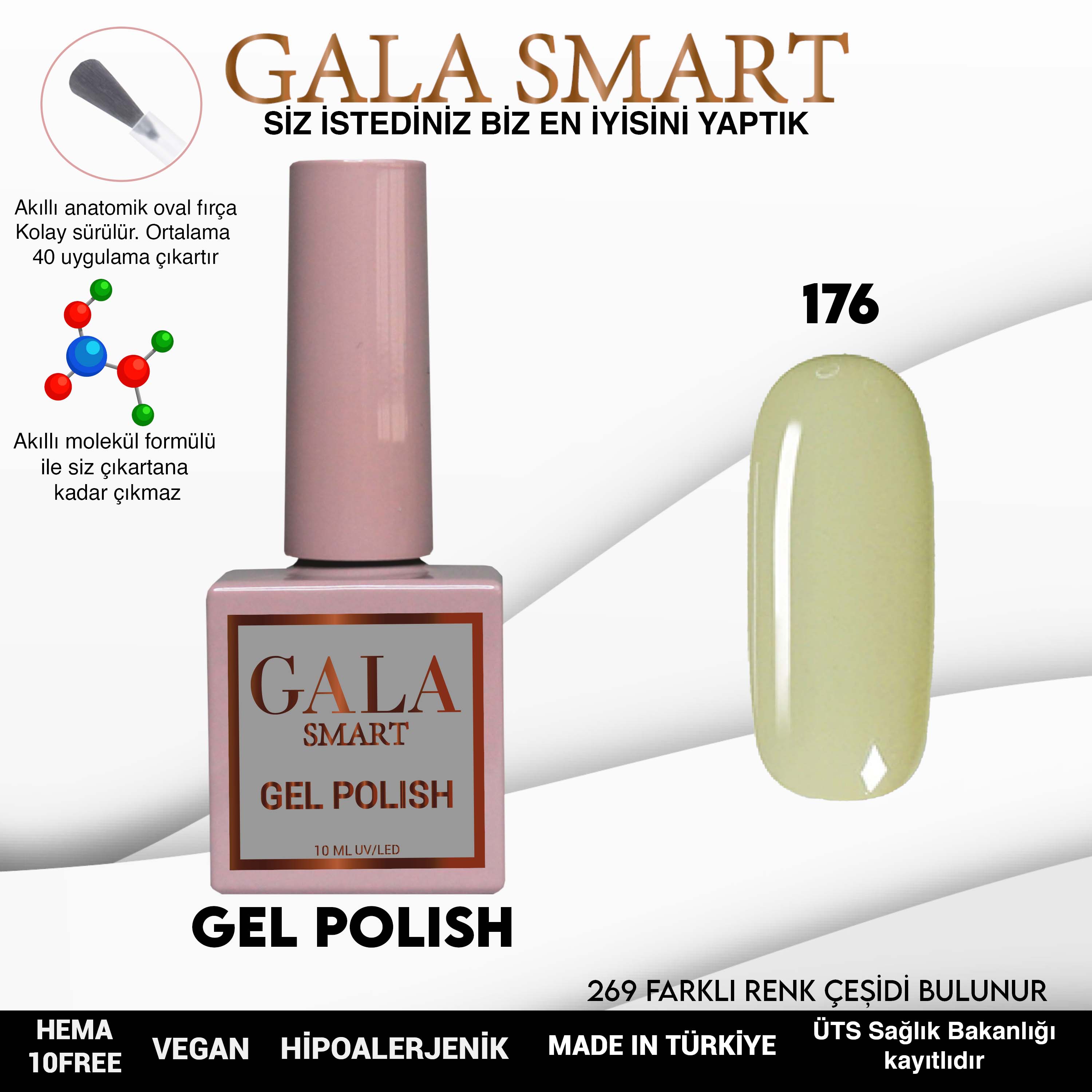 Gala Smart Kalıcı Oje Classic No:176