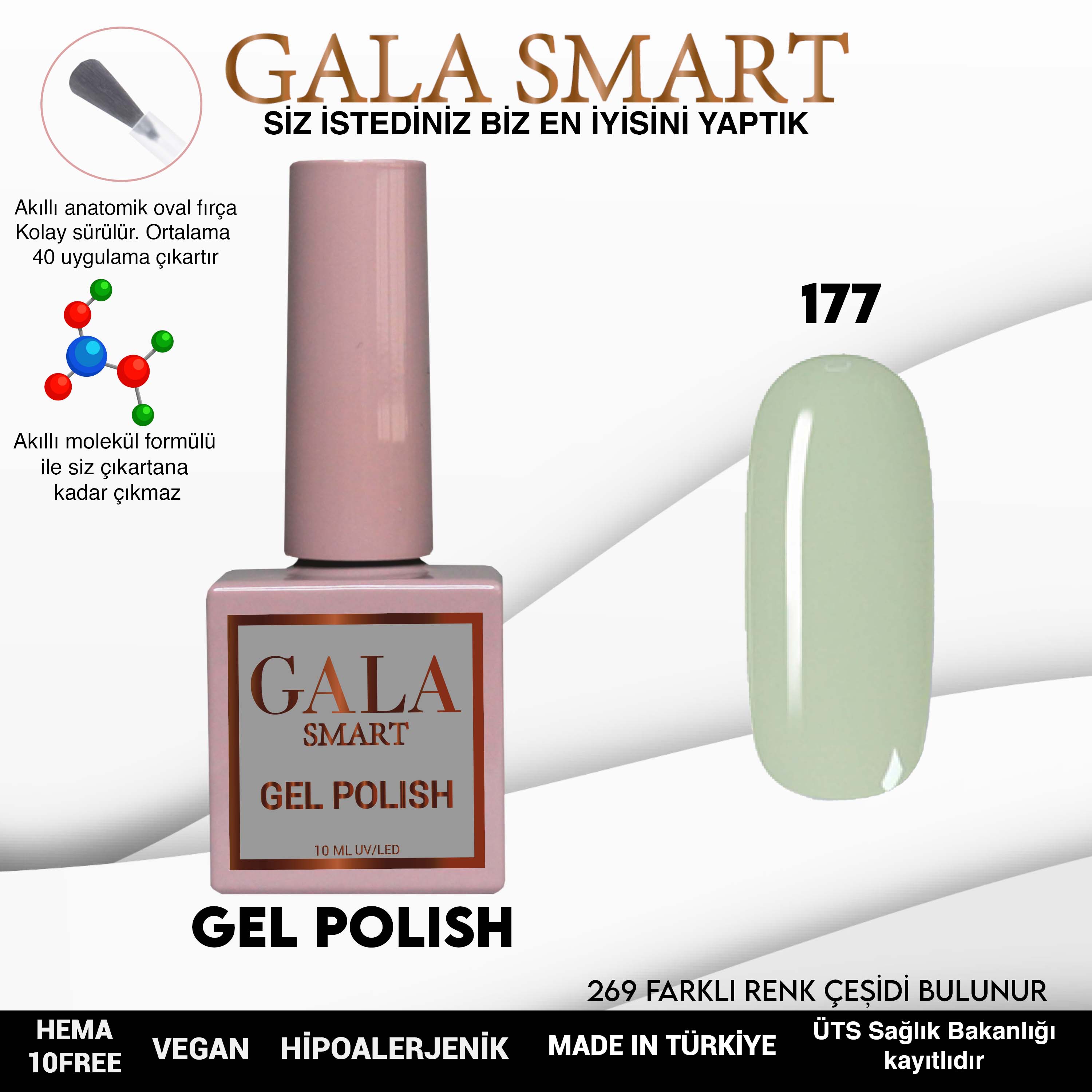 Gala Smart Kalıcı Oje Classic No:177