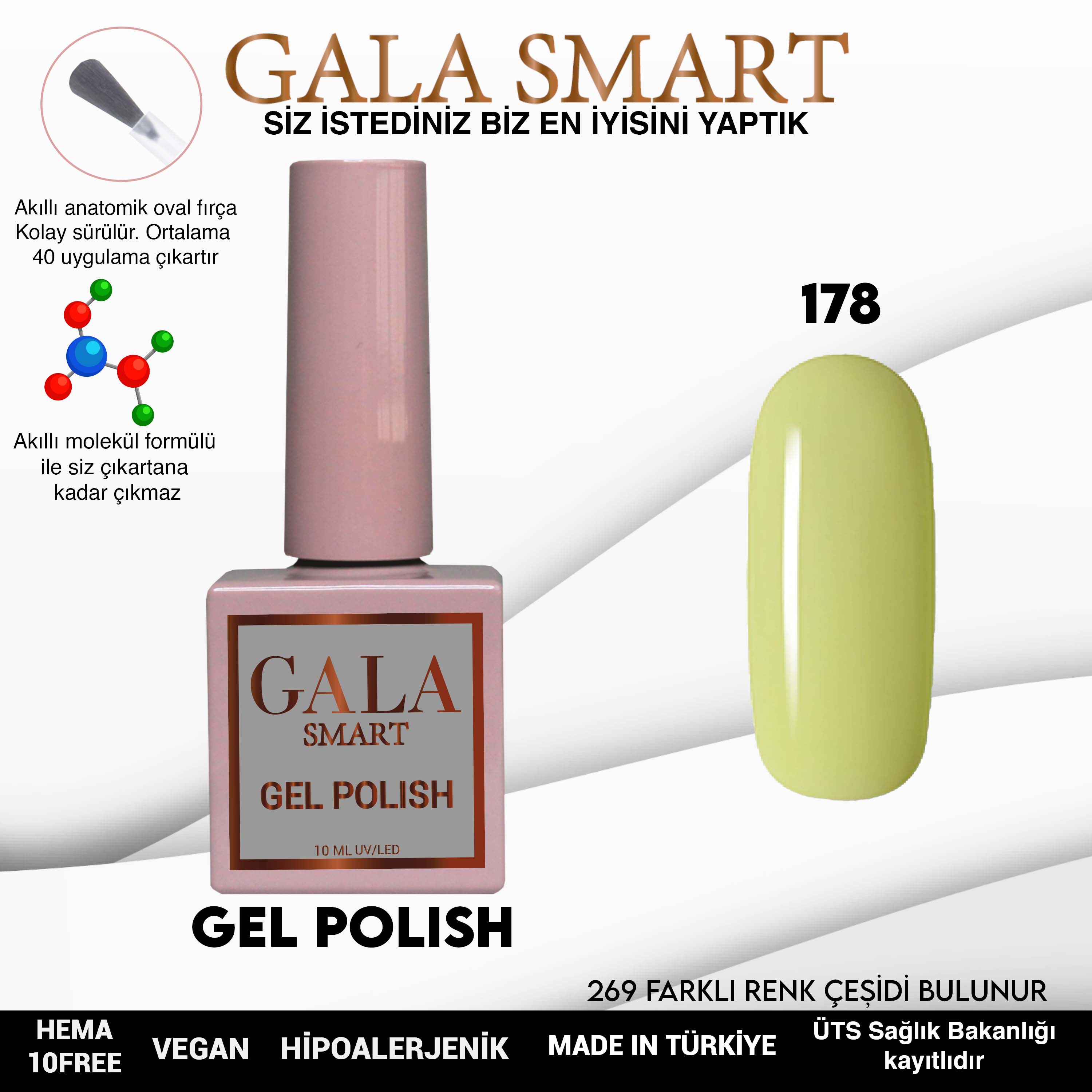 Gala Smart Kalıcı Oje Classic No:178