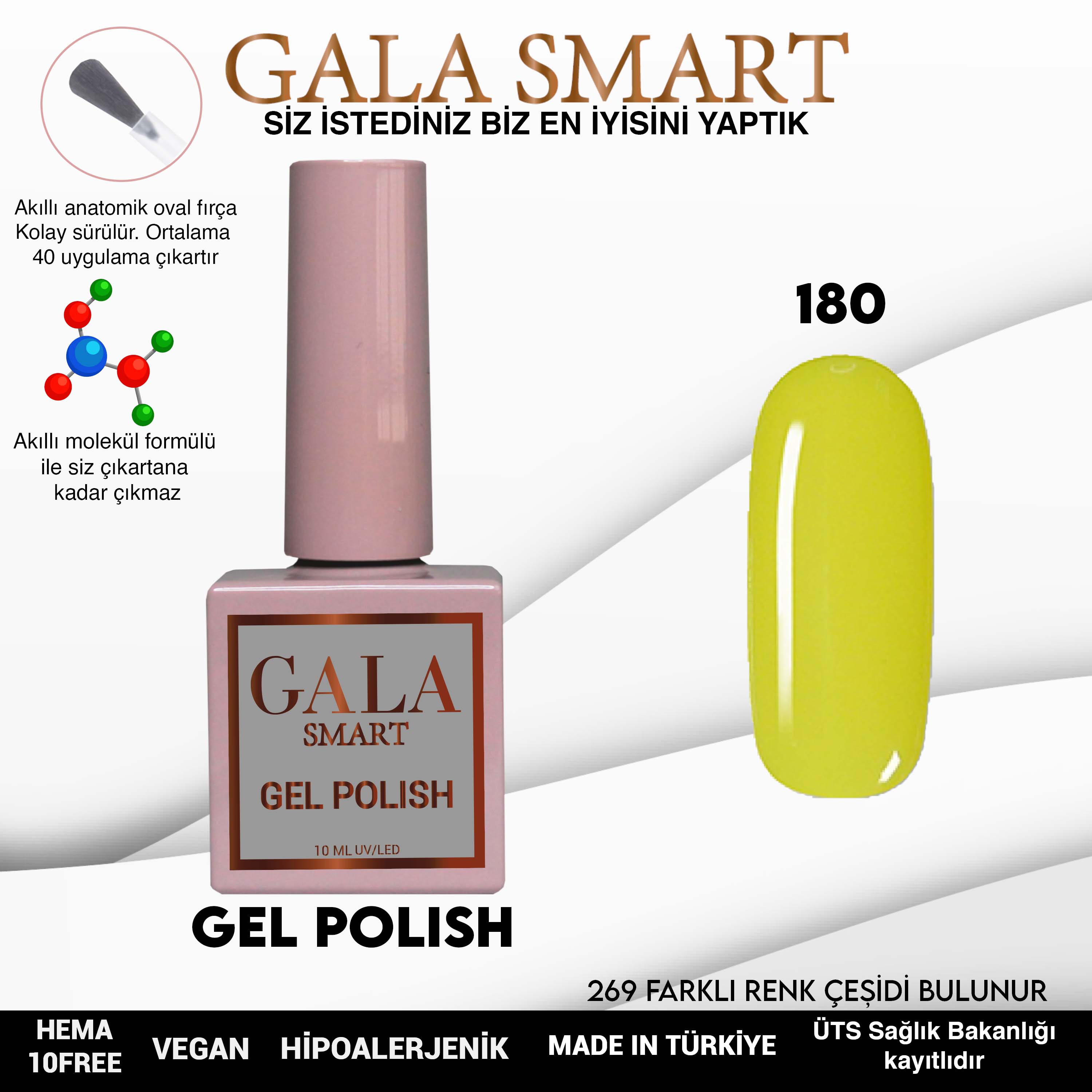 Gala Smart Kalıcı Oje Classic No:180