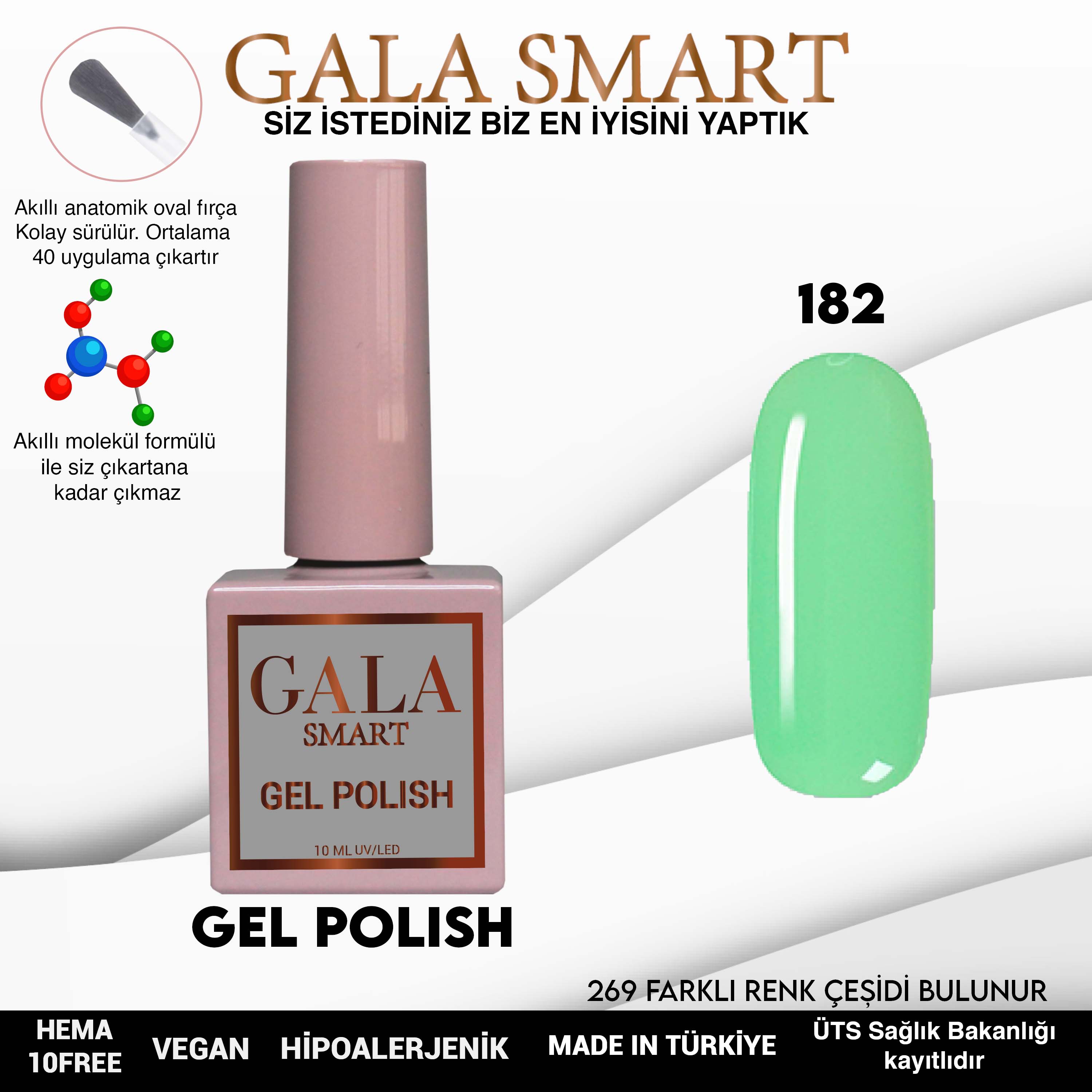 Gala Smart Kalıcı Oje Classic No:182