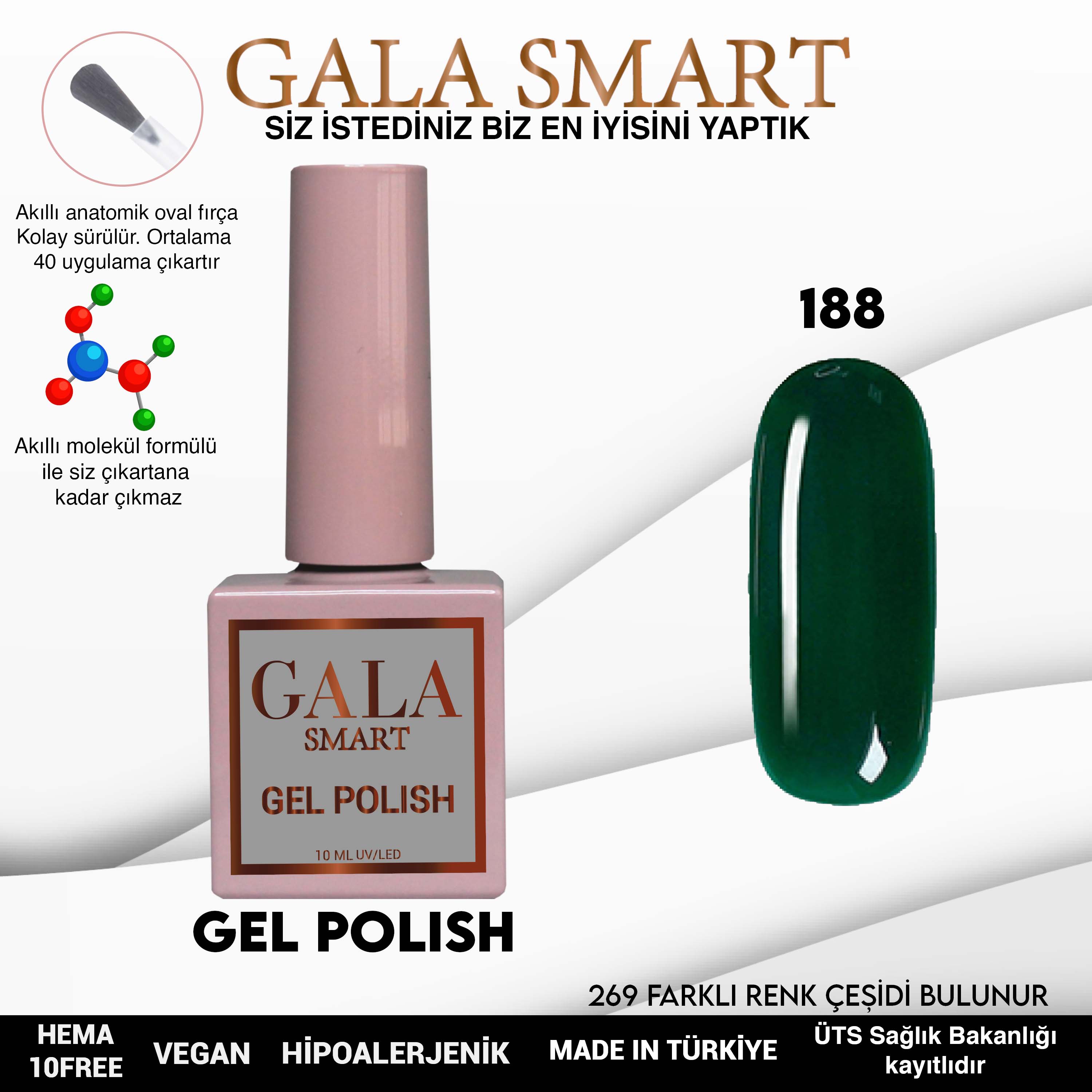 Gala Smart Kalıcı Oje Classic No:188