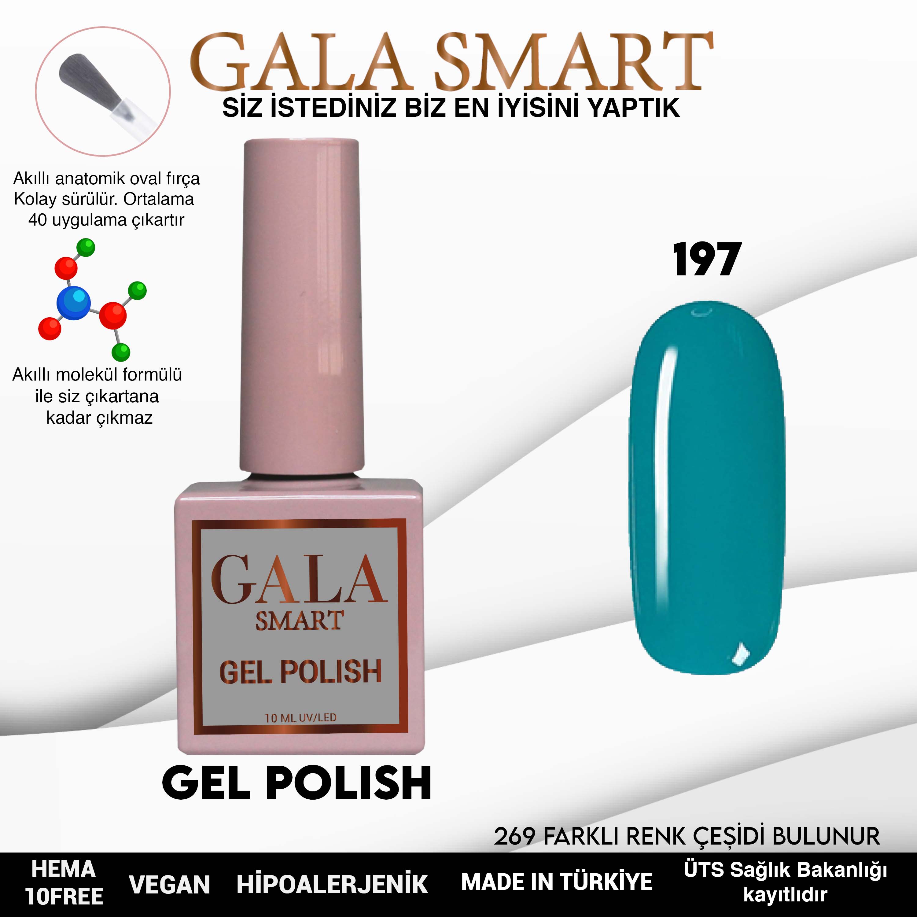 Gala Smart Kalıcı Oje Classic No:197