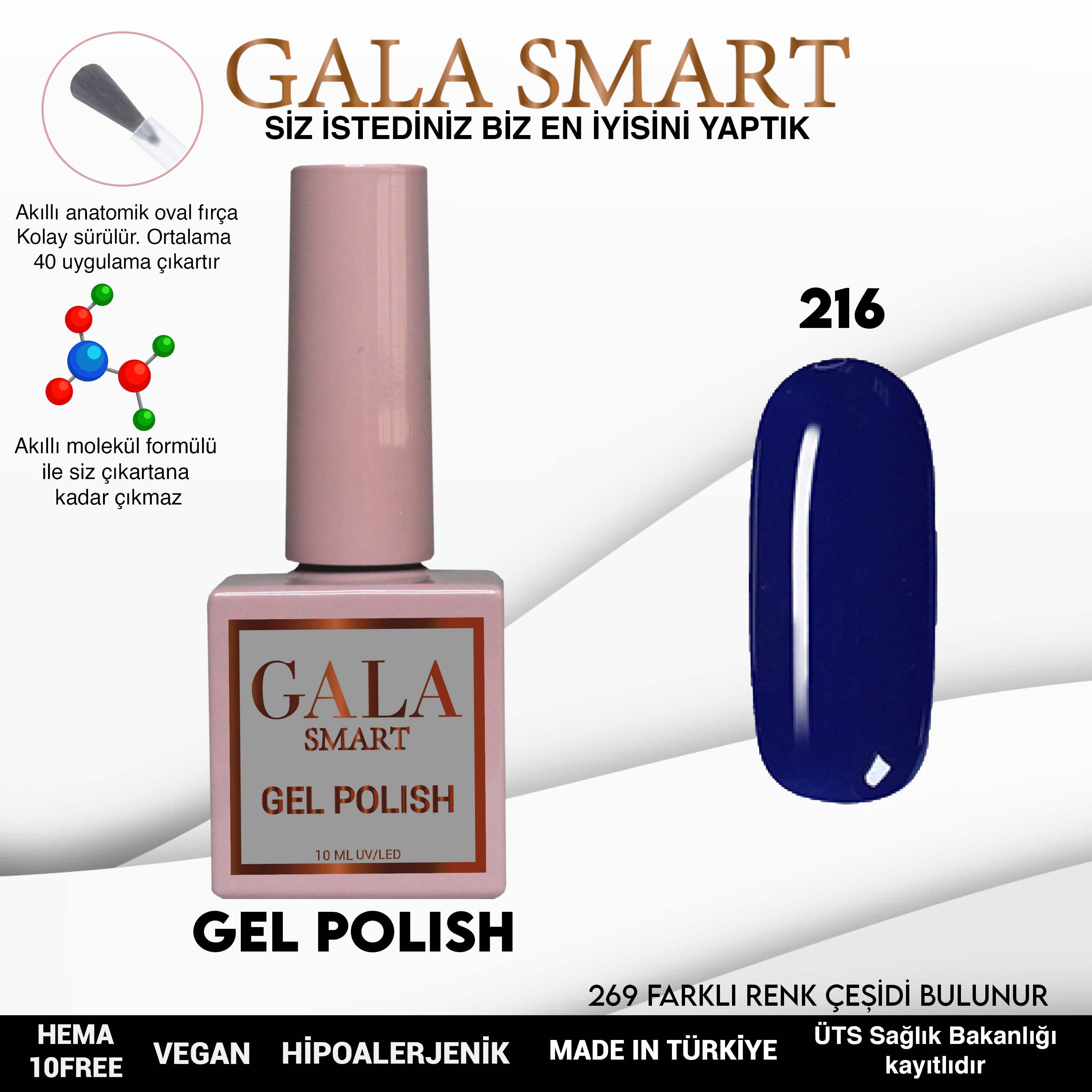 Gala Smart Kalıcı Oje Classic No:216