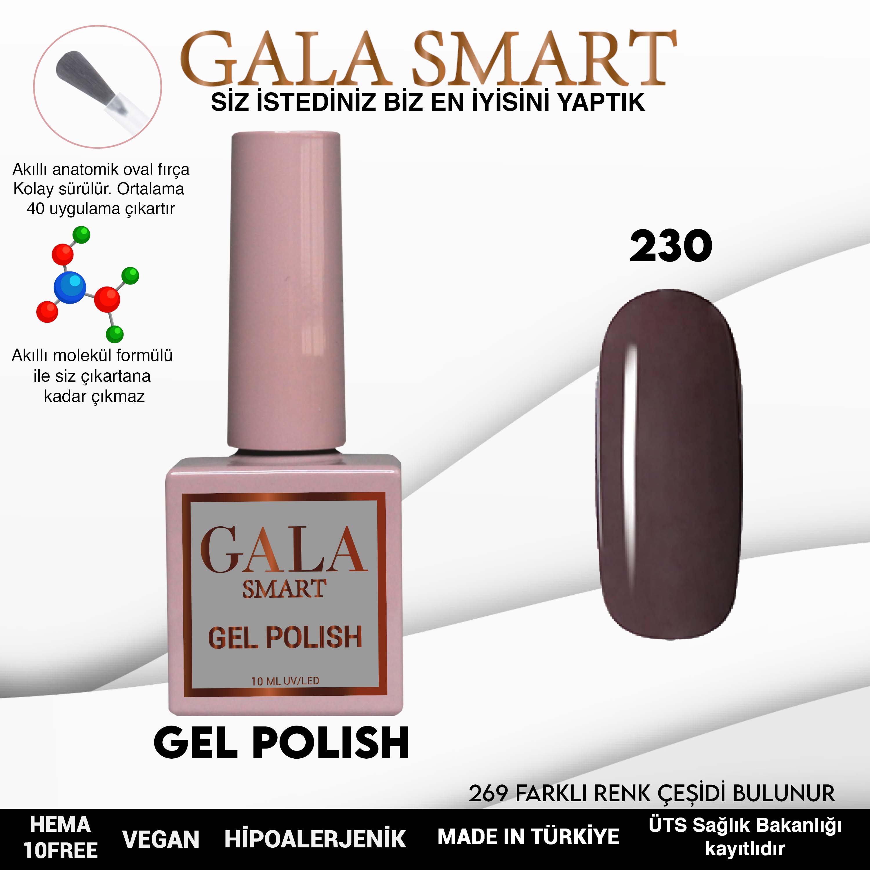 Gala Smart Kalıcı Oje Classic No:230