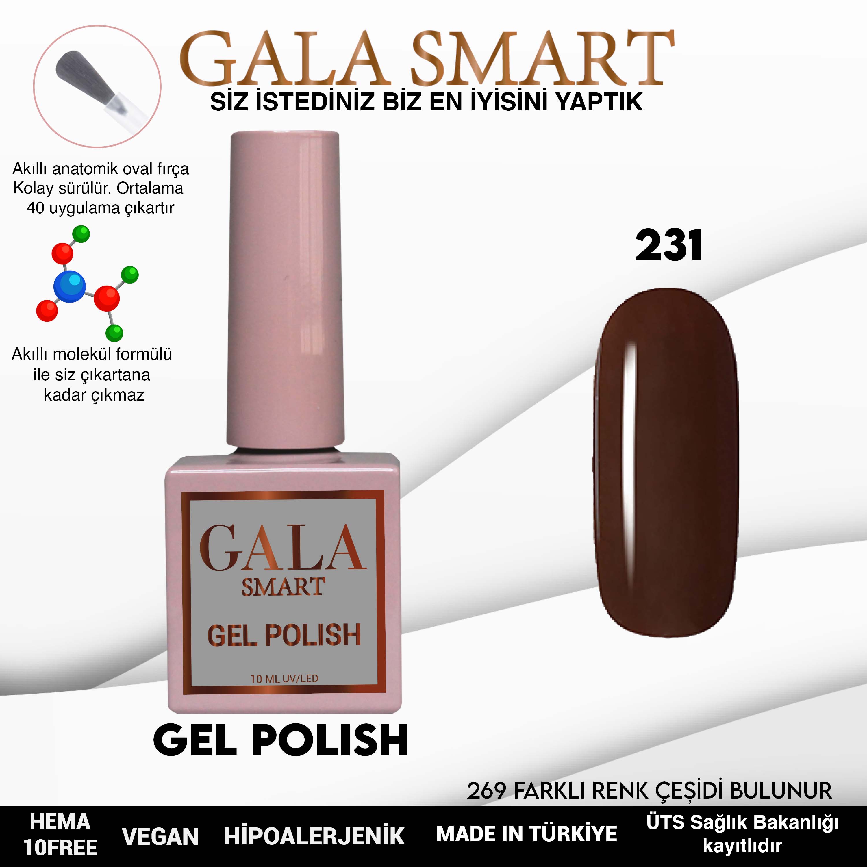 Gala Smart Kalıcı Oje Classic No:231