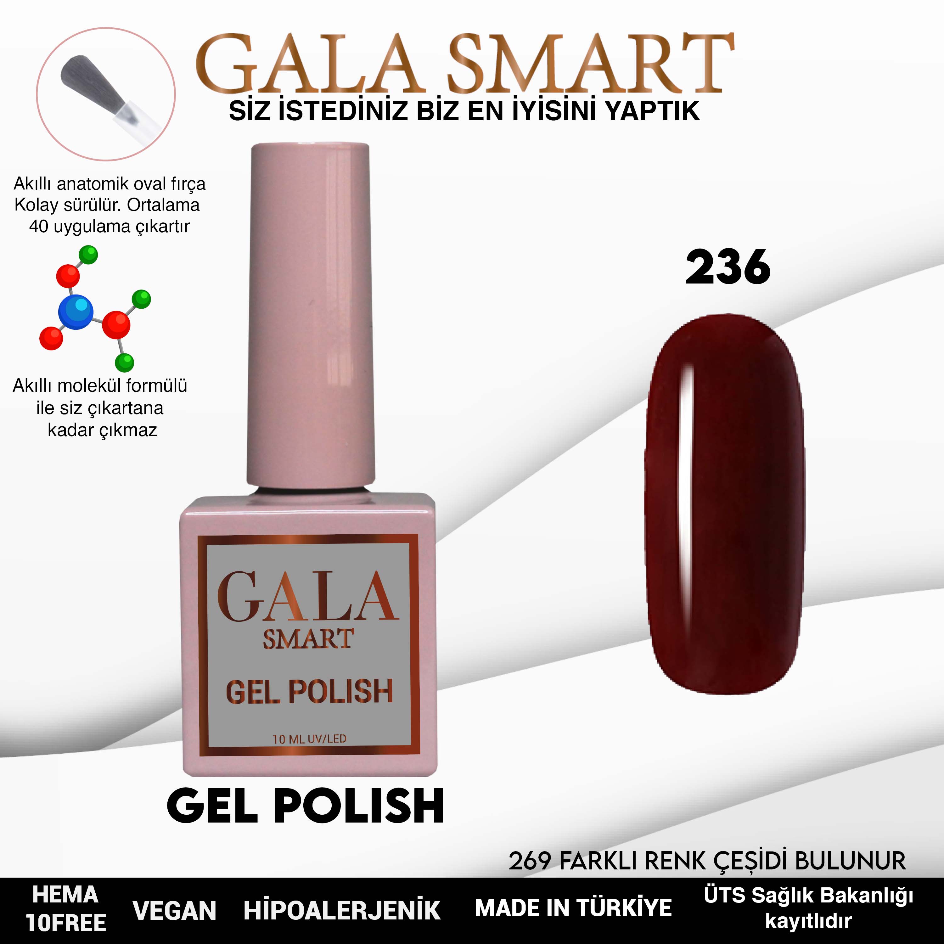 Gala Smart Kalıcı Oje Classic No:236