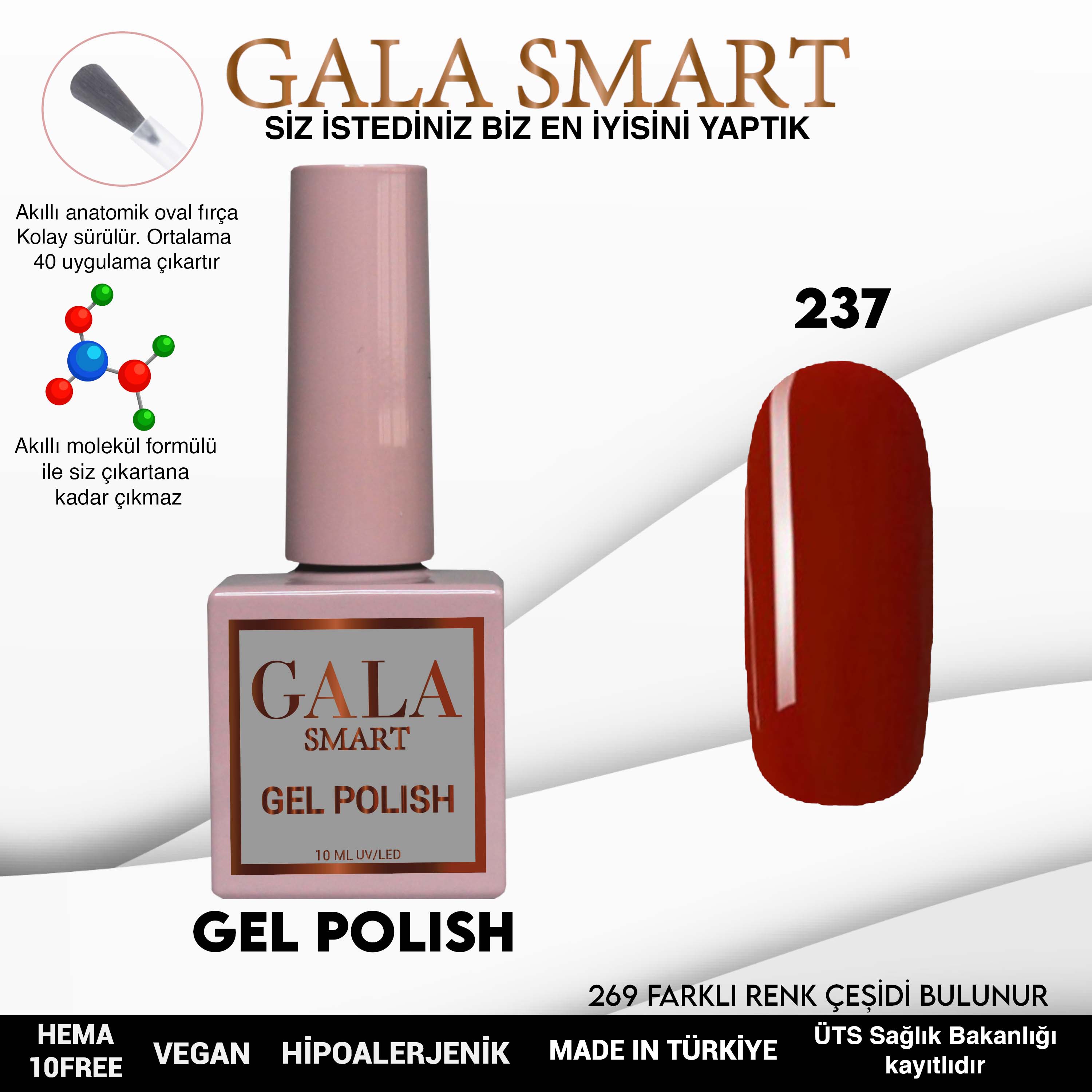 Gala Smart Kalıcı Oje Classic No:237